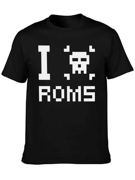 I Heart ROMS T-Shirt - Retro Gamer Style