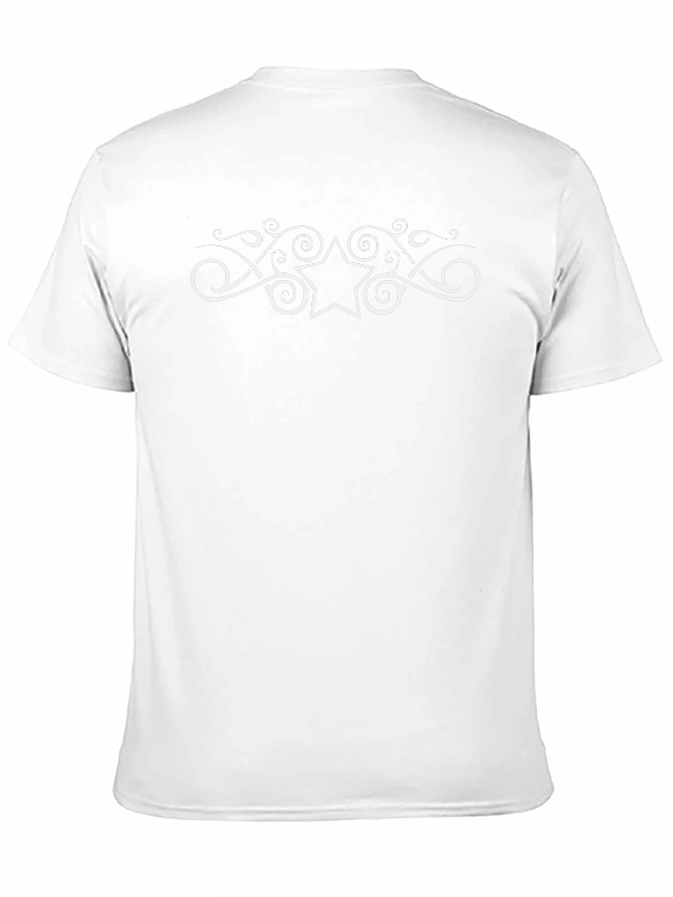 Star Scrollwork Graphic Black T-Shirt