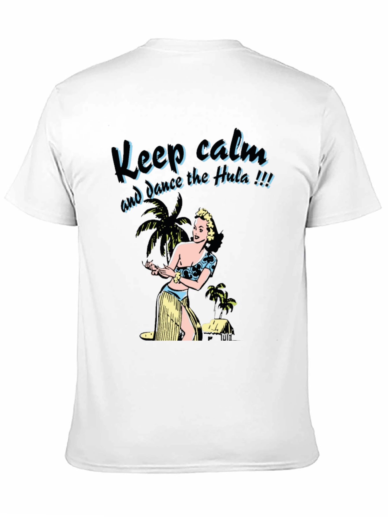Keep Calm Dance the Hula Black Graphic Tee