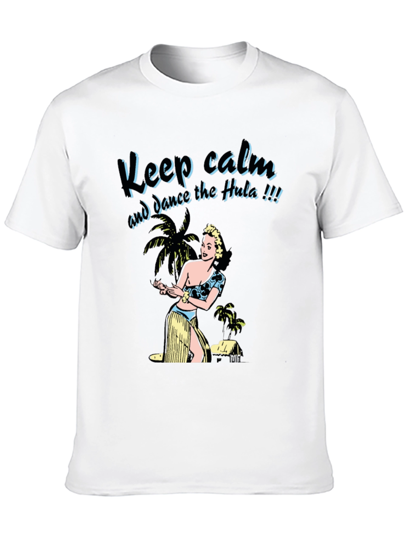 Keep Calm Dance the Hula Black Graphic Tee
