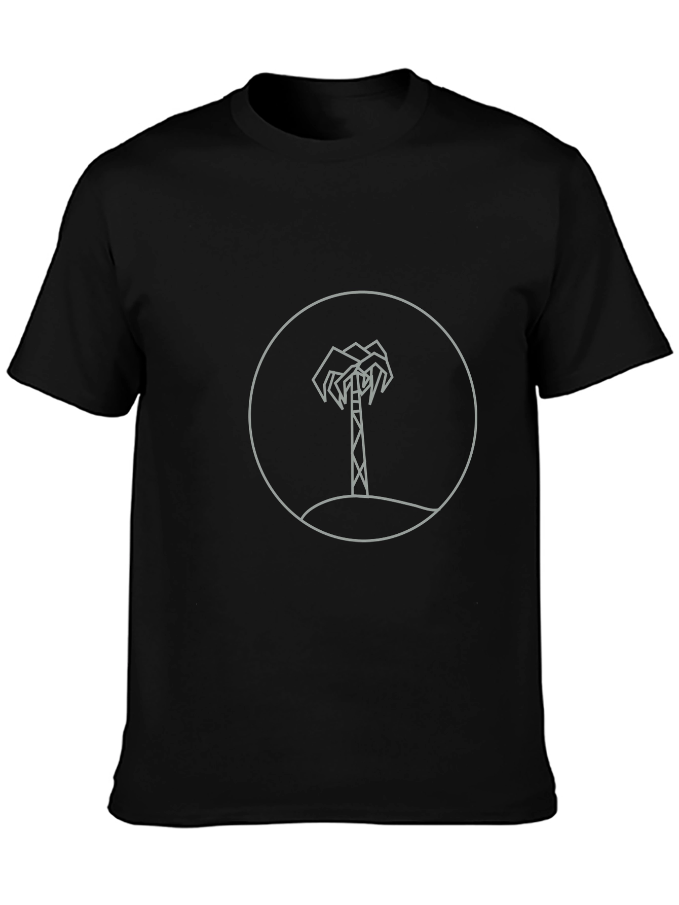 Geometric Palm Tree Graphic Tee