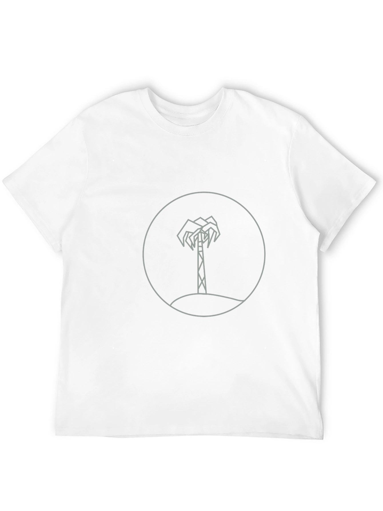 Geometric Palm Tree Graphic Tee