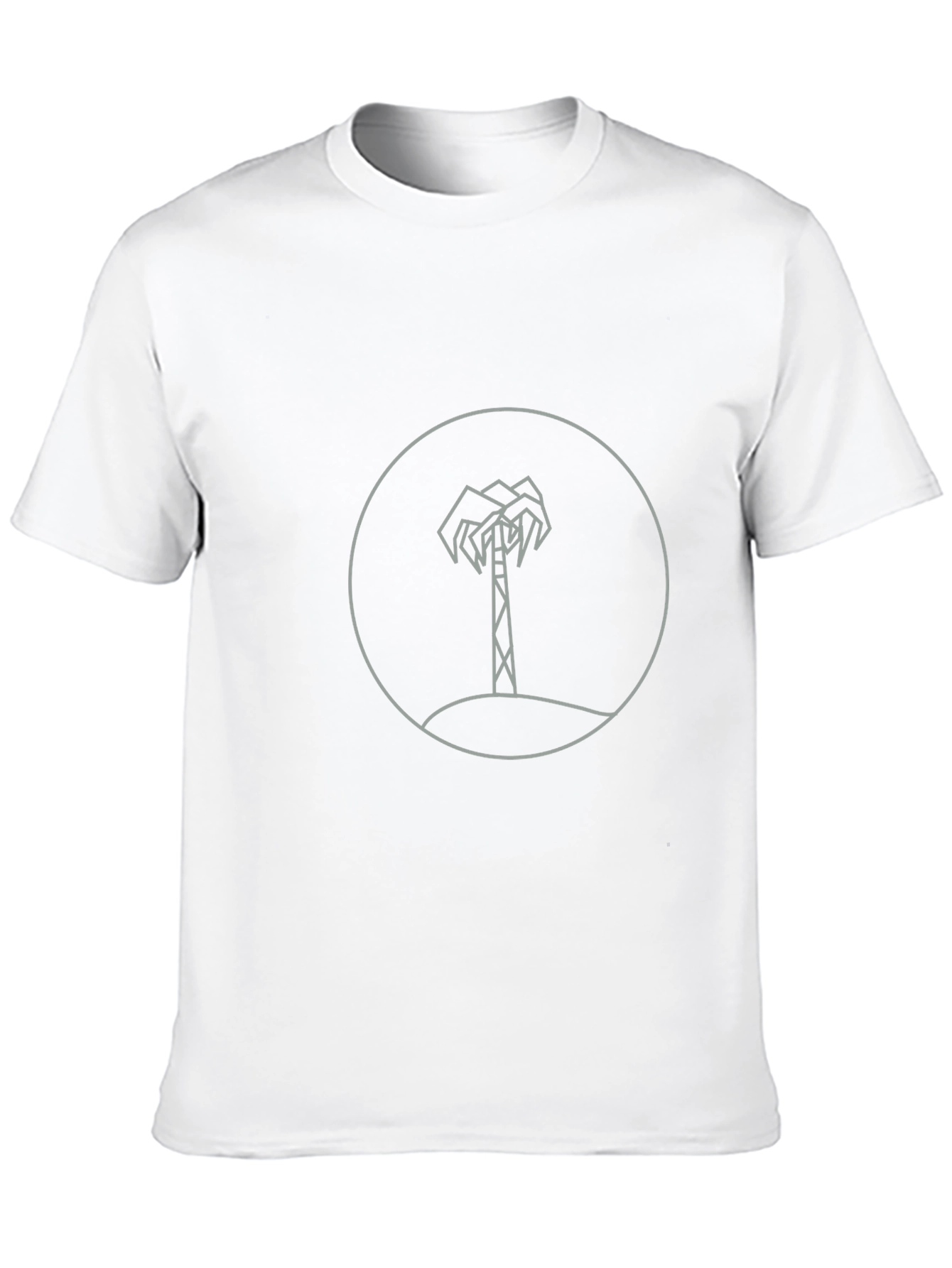 Geometric Palm Tree Graphic Tee