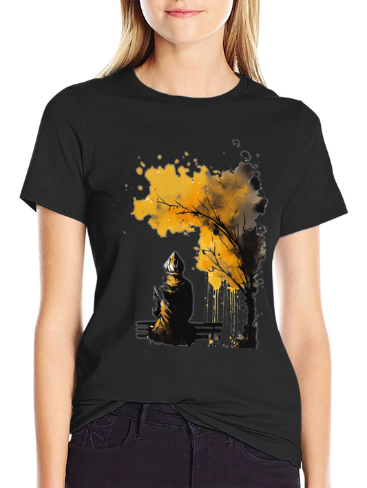 Abstract Tree Graphic Tee - Modern Art Shirt