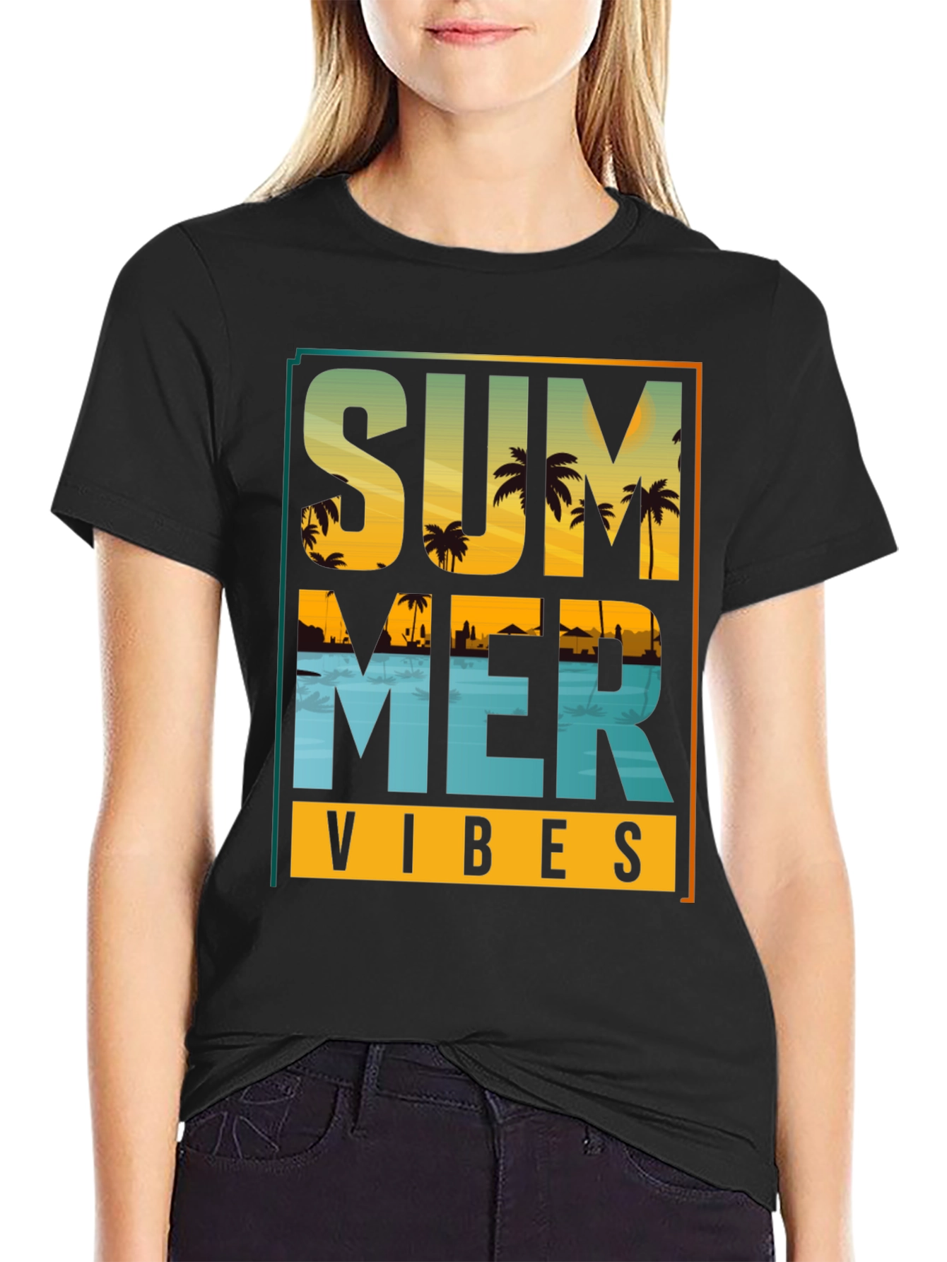 Summer Vibes Graphic T-Shirt - Beach Design