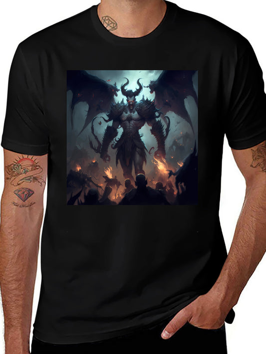 Infernal Demon Graphic Tee - Black T-Shirt