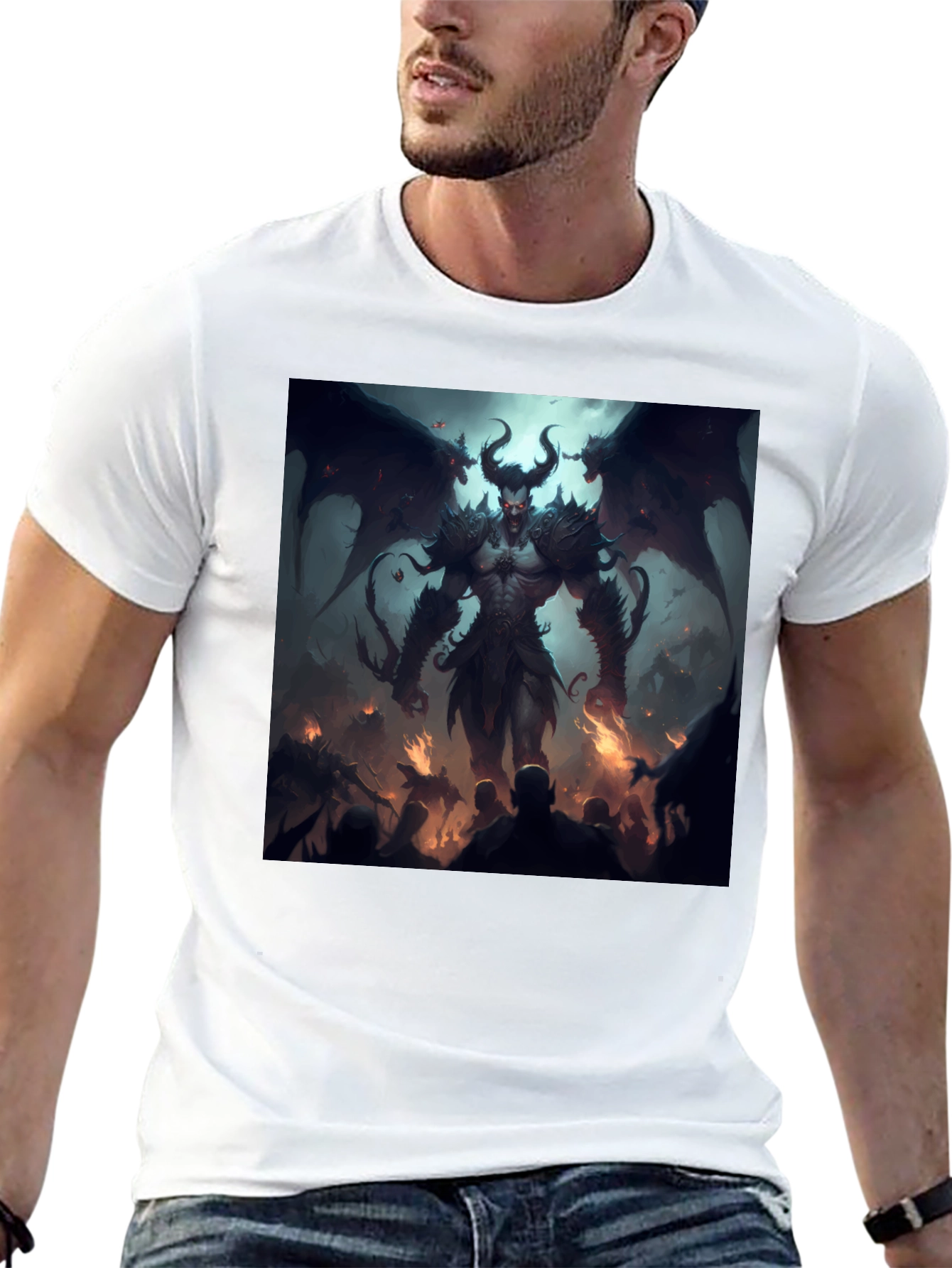 Infernal Demon Graphic Tee - Black T-Shirt