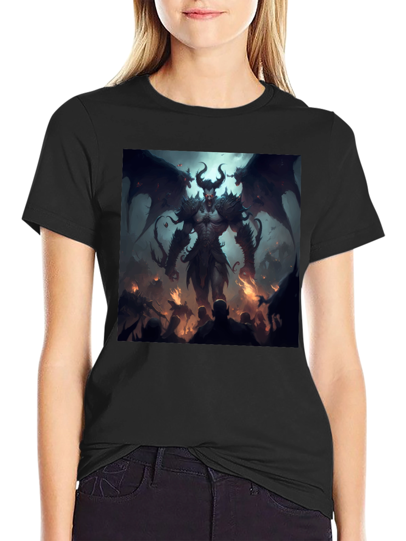 Infernal Demon Graphic Tee - Black T-Shirt