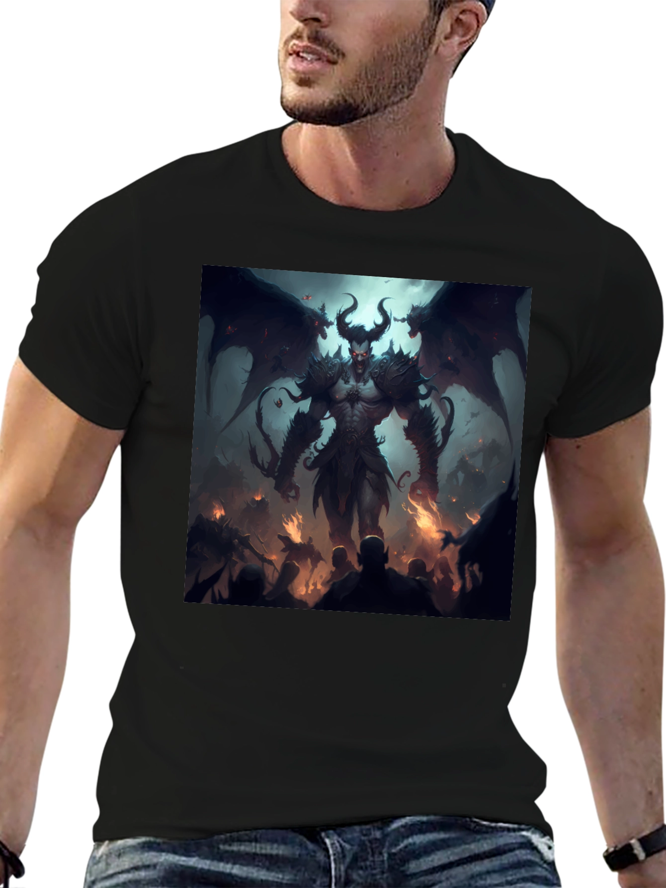 Infernal Demon Graphic Tee - Black T-Shirt