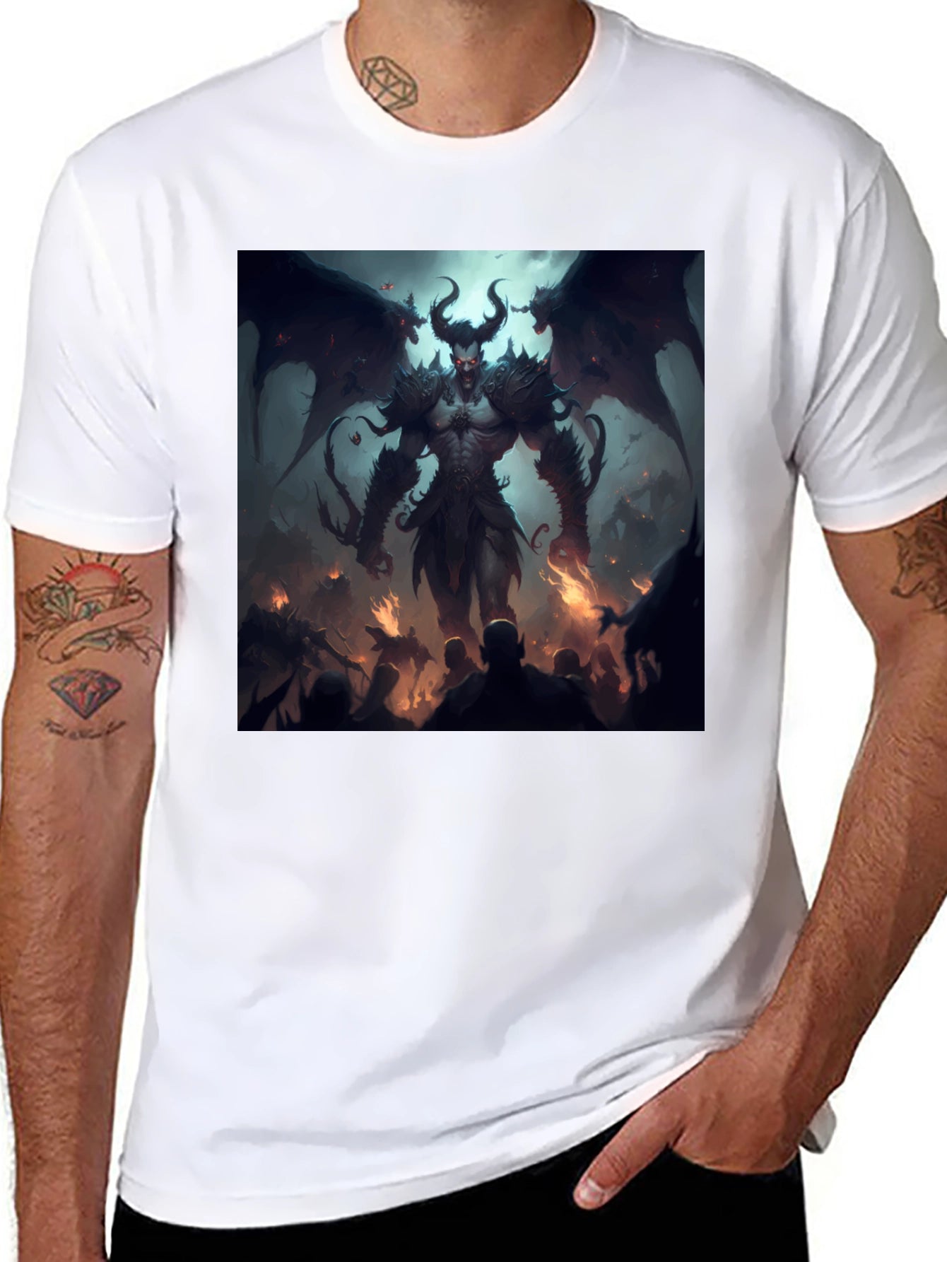 Infernal Demon Graphic Tee - Black T-Shirt