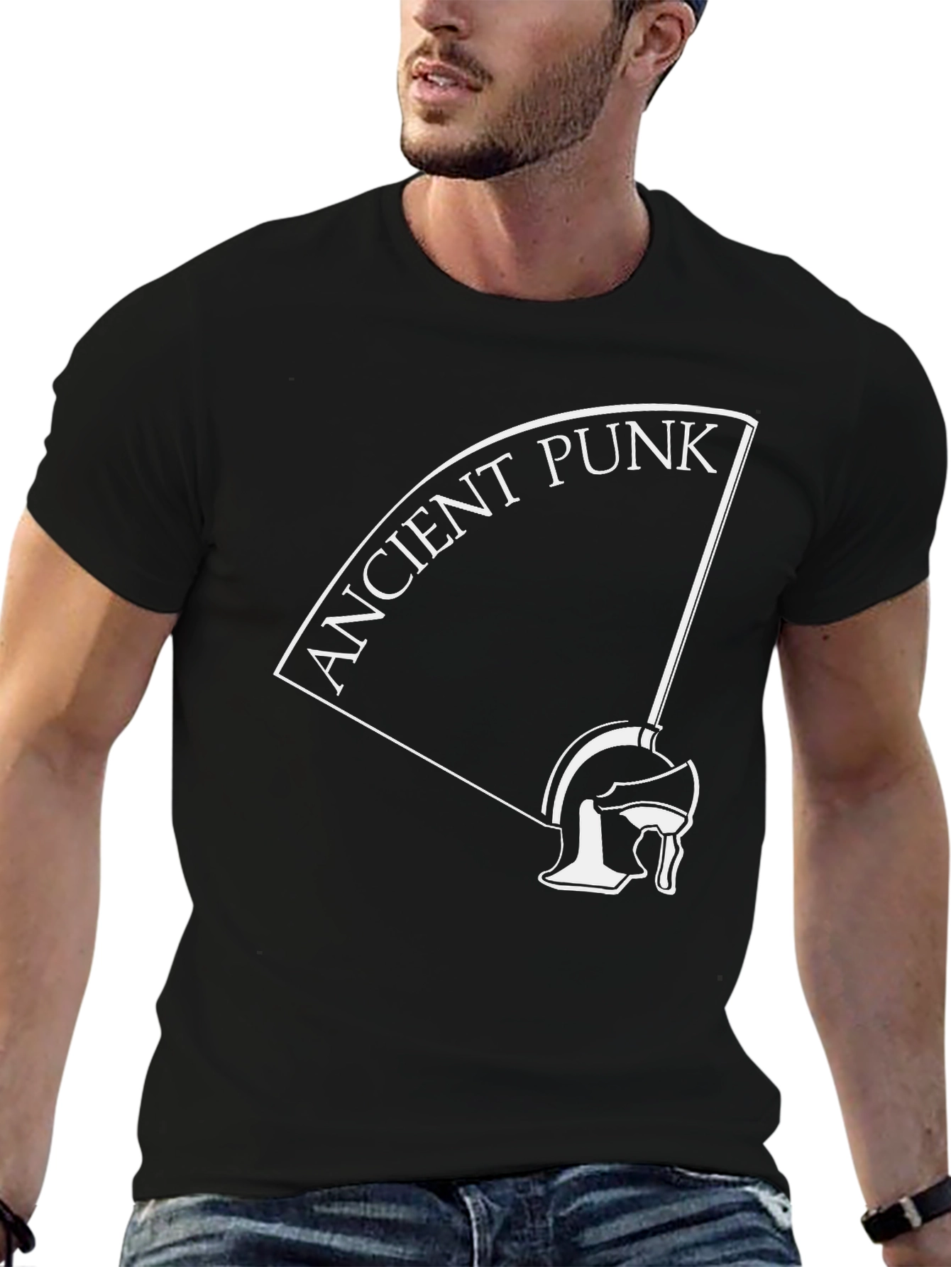 Ancient Punk Graphic T-Shirt - Black Cotton Tee