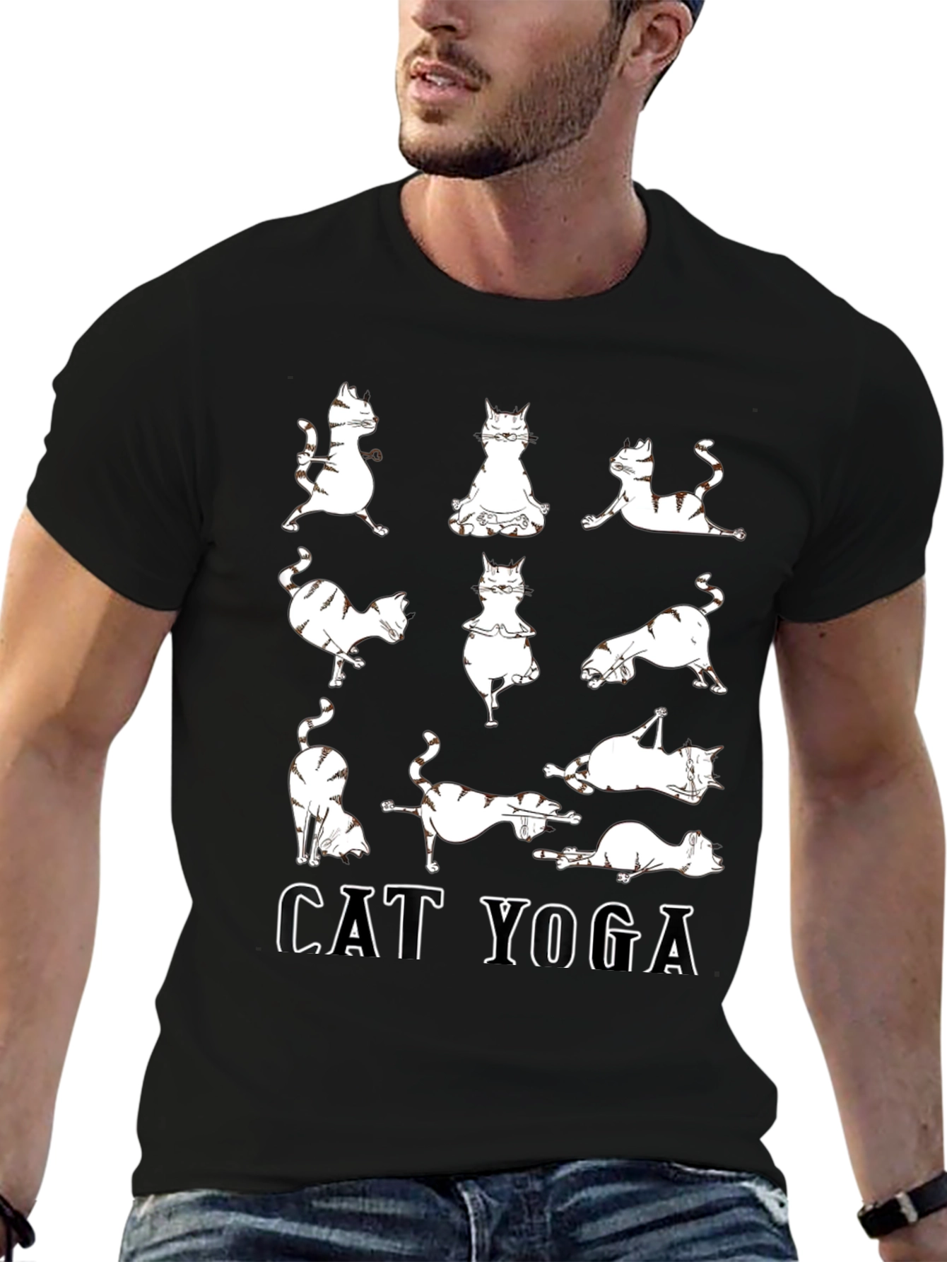 Cat Yoga T-Shirt - Relaxed Fit