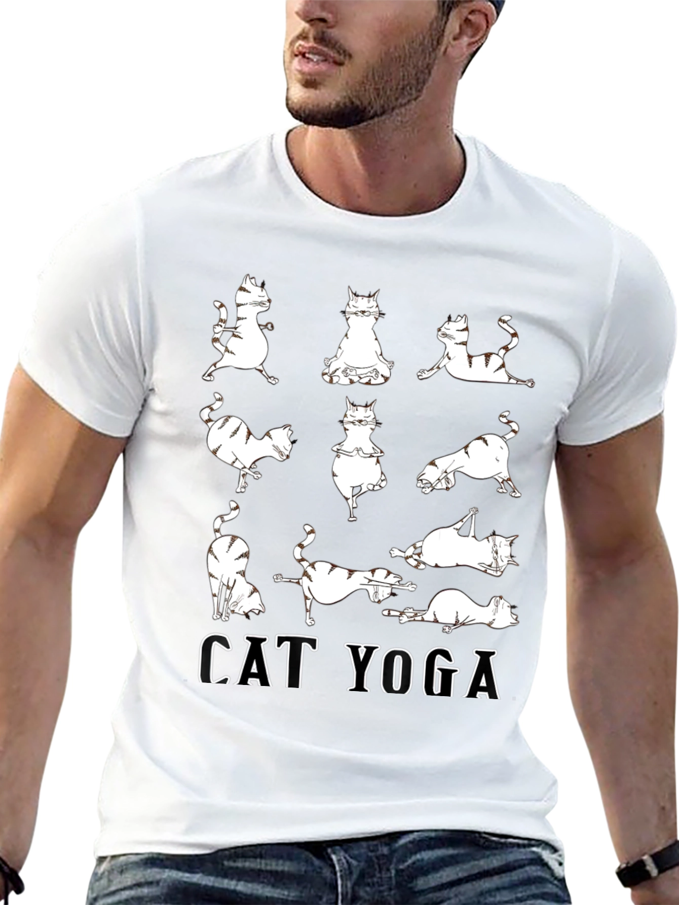 Cat Yoga T-Shirt - Relaxed Fit