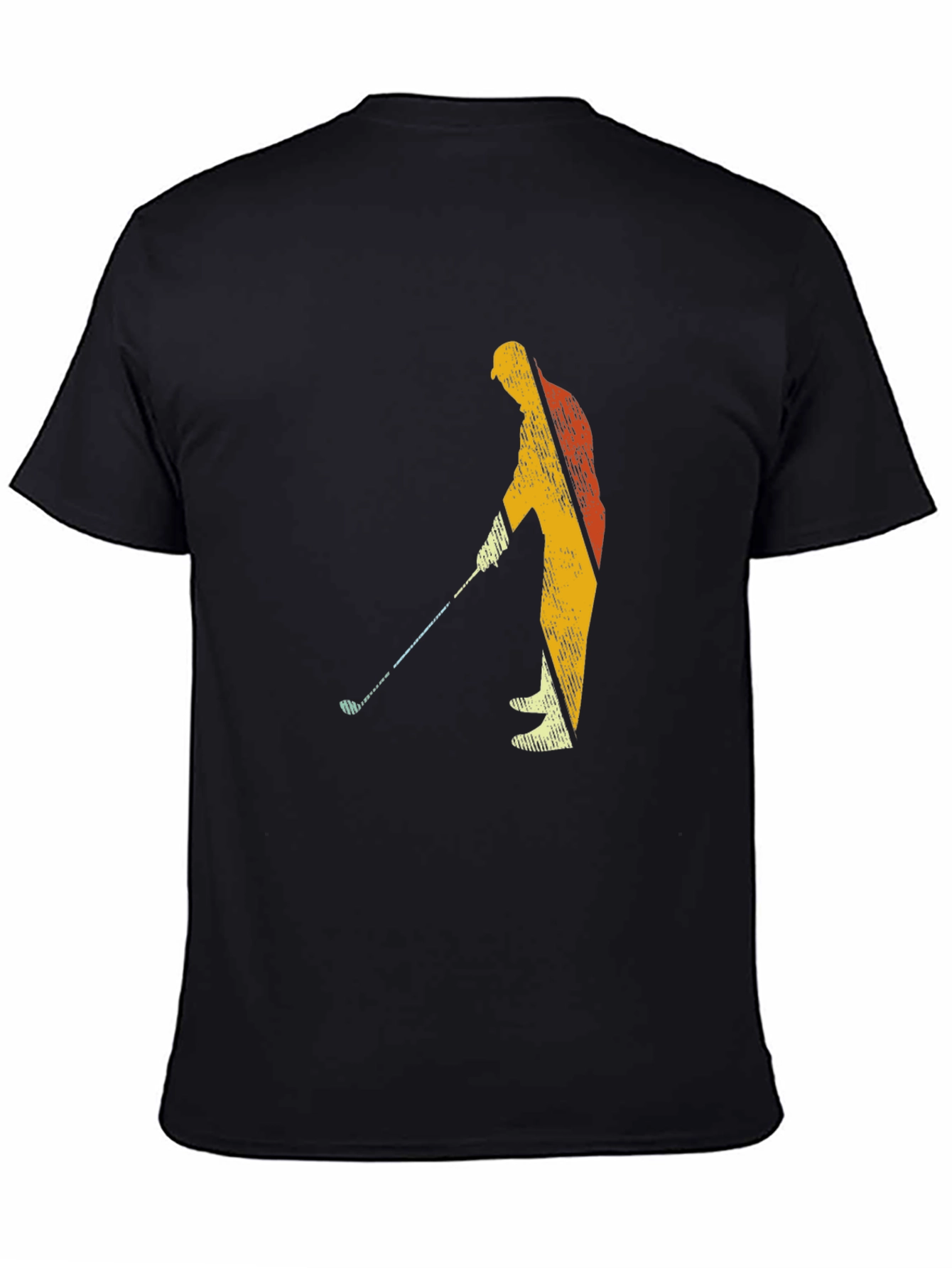 Golfing Silhouette Graphic Tee - Black