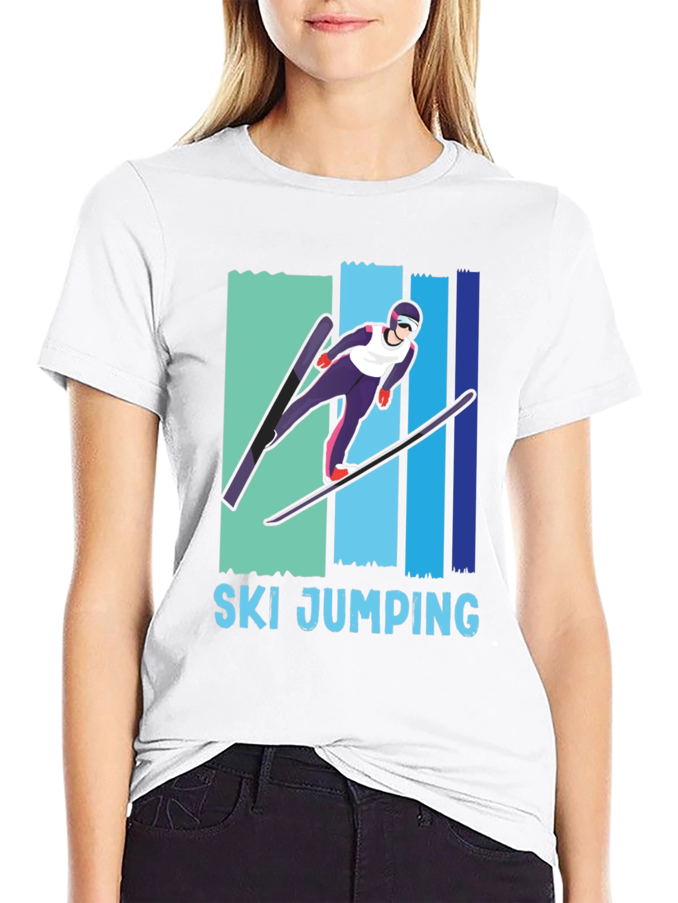 Ski Jumping T-Shirt - Unique Sport Graphic Tee