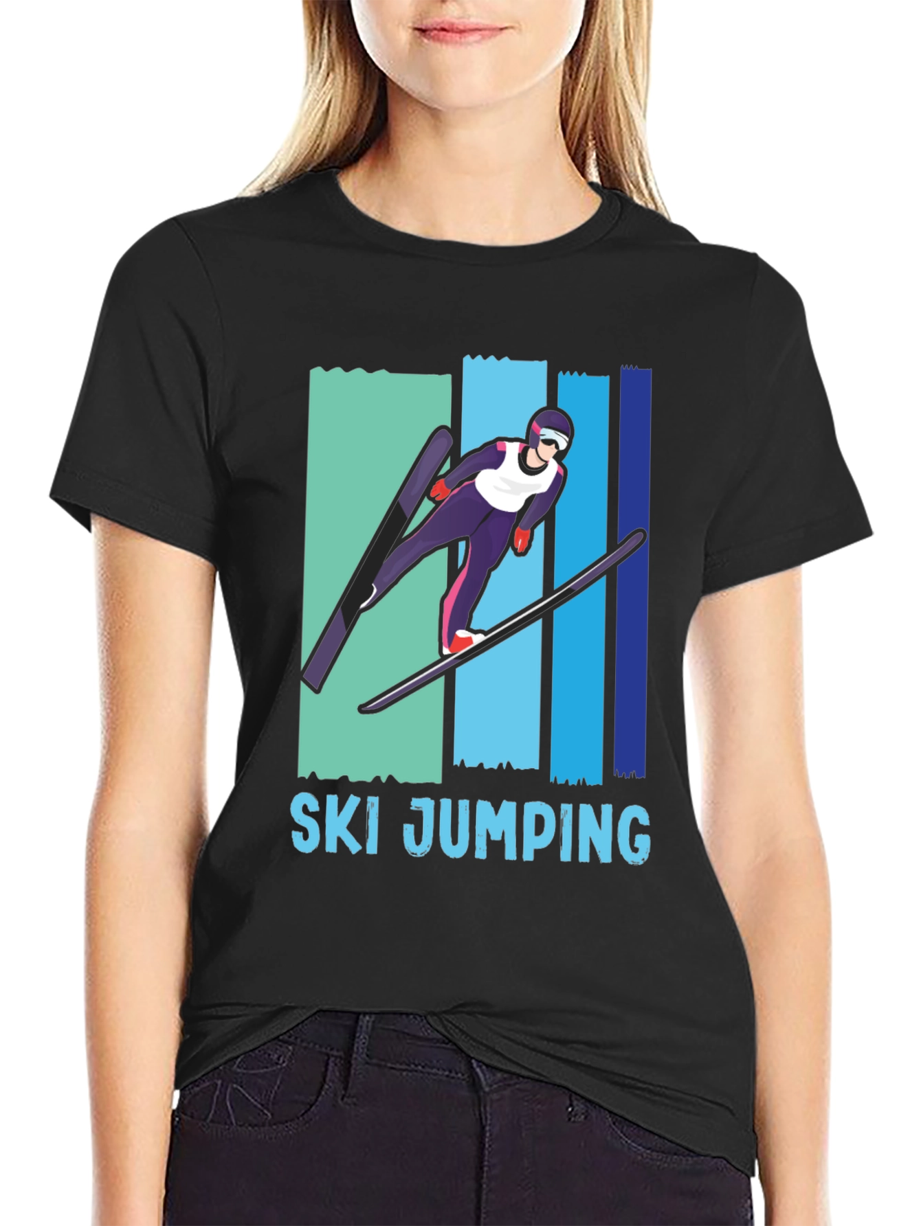 Ski Jumping T-Shirt - Unique Sport Graphic Tee