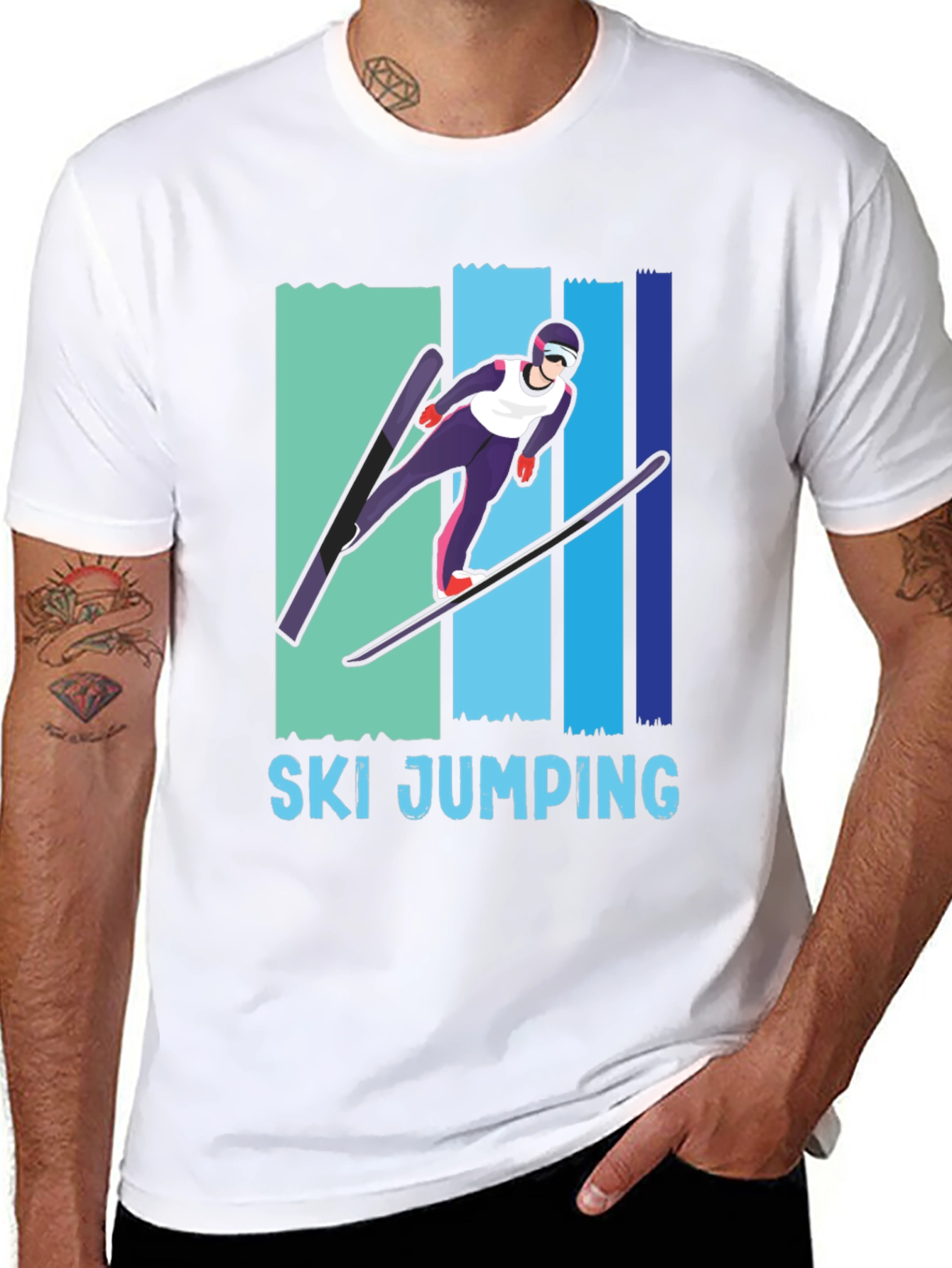 Ski Jumping T-Shirt - Unique Sport Graphic Tee