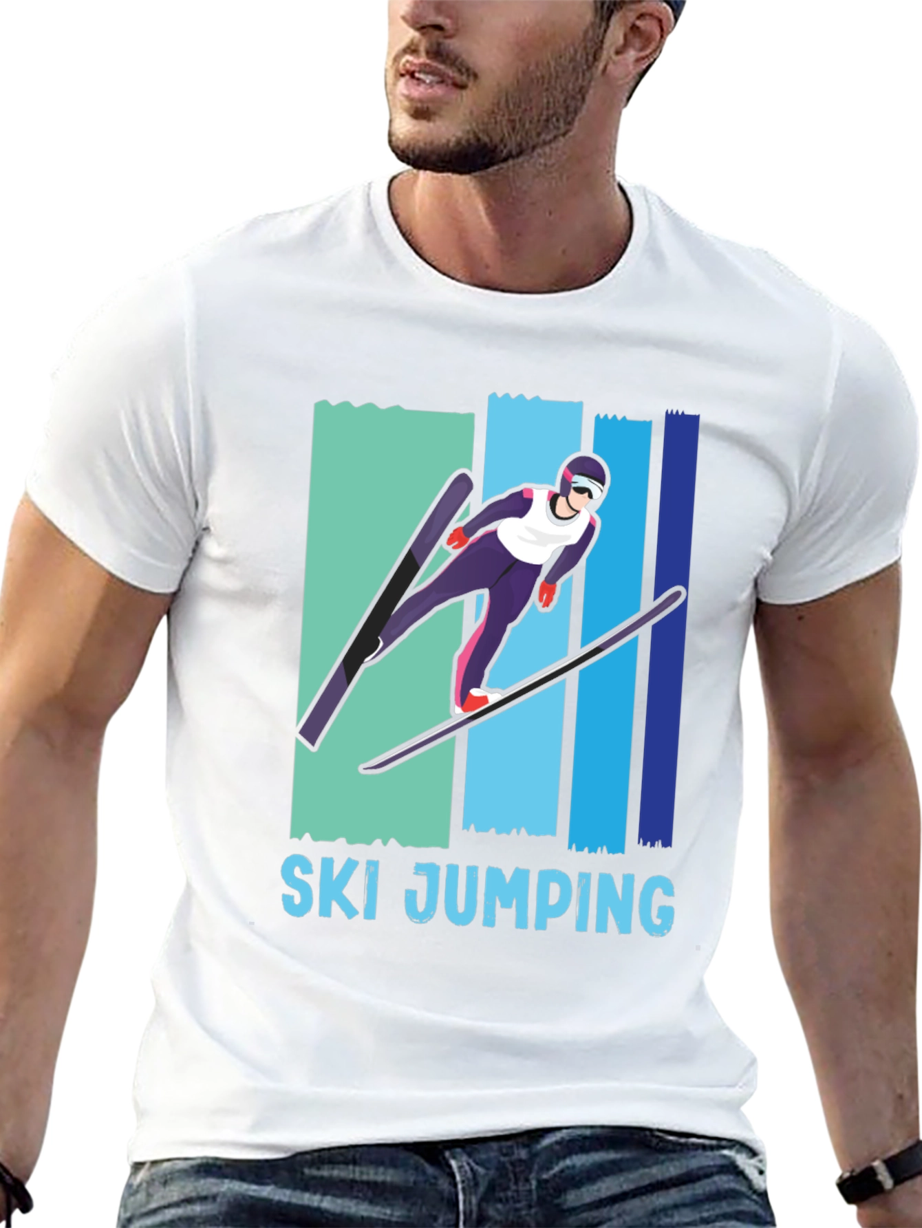 Ski Jumping T-Shirt - Unique Sport Graphic Tee