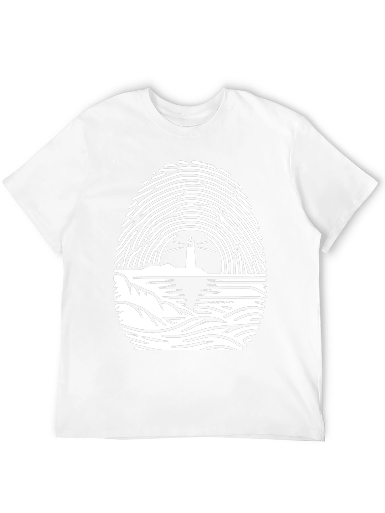 Lighthouse Fingerprint Graphic Tee - Black