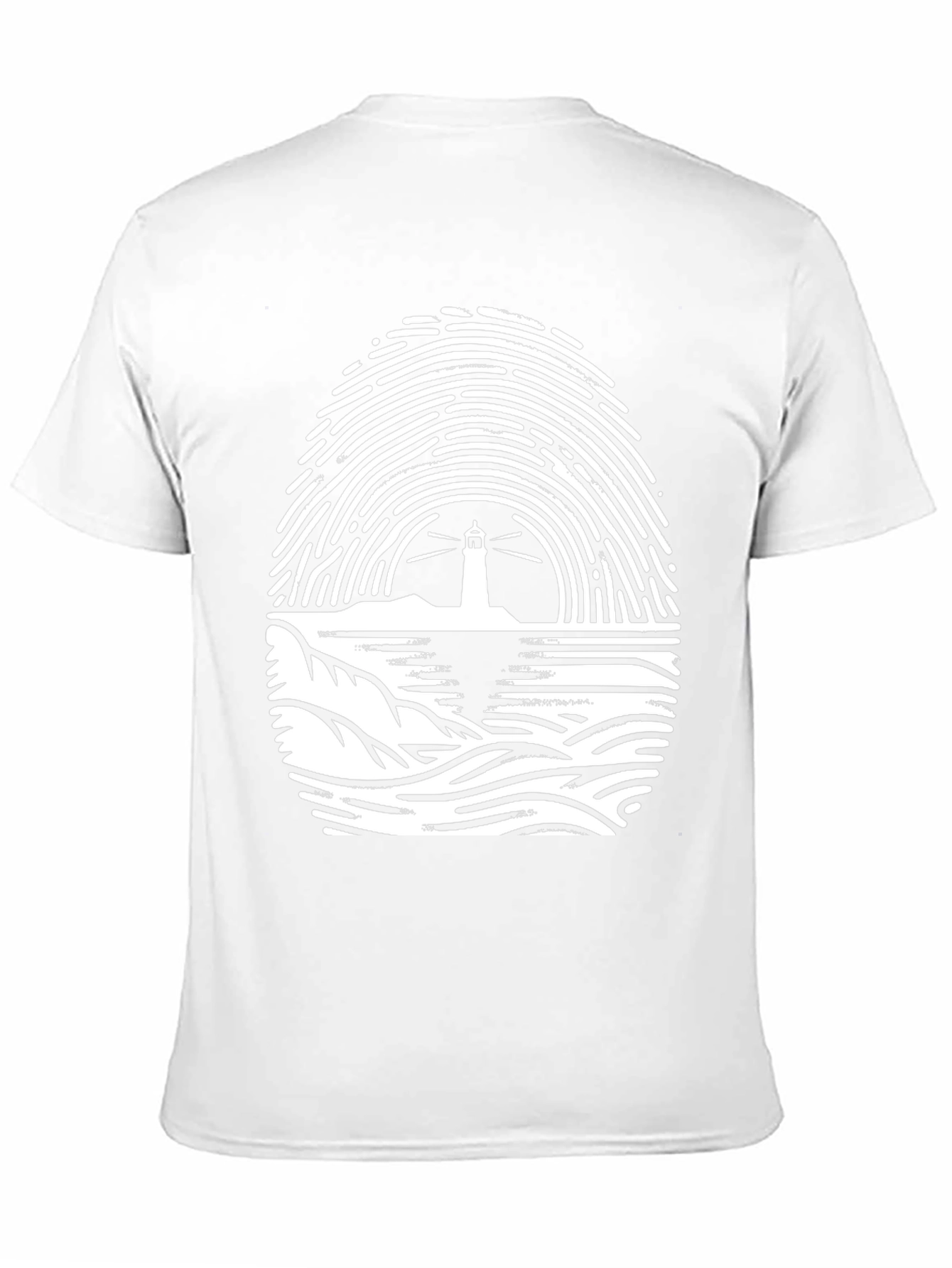 Lighthouse Fingerprint Graphic Tee - Black