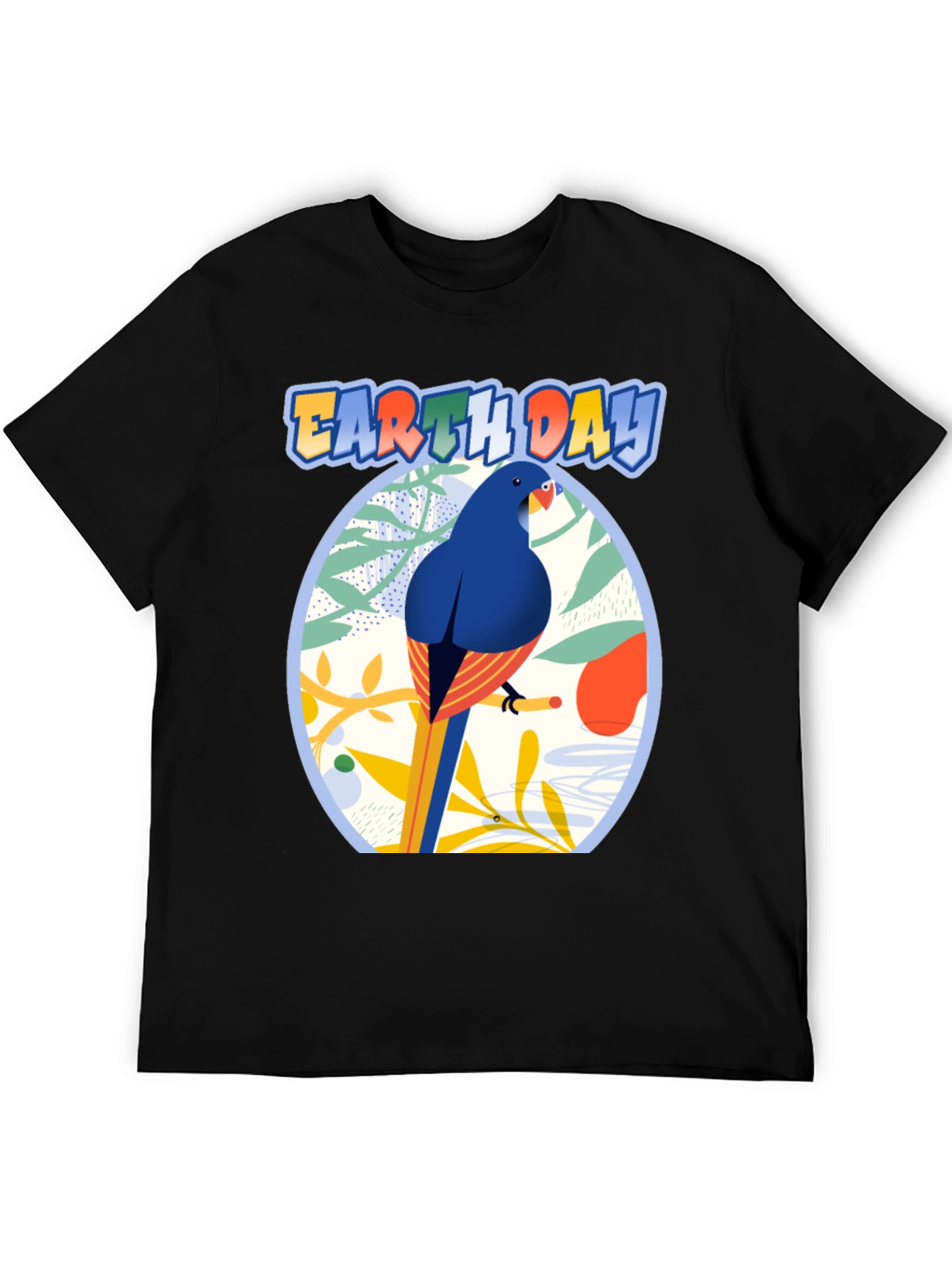 Earth Day T-shirt with Bird and Nature Design