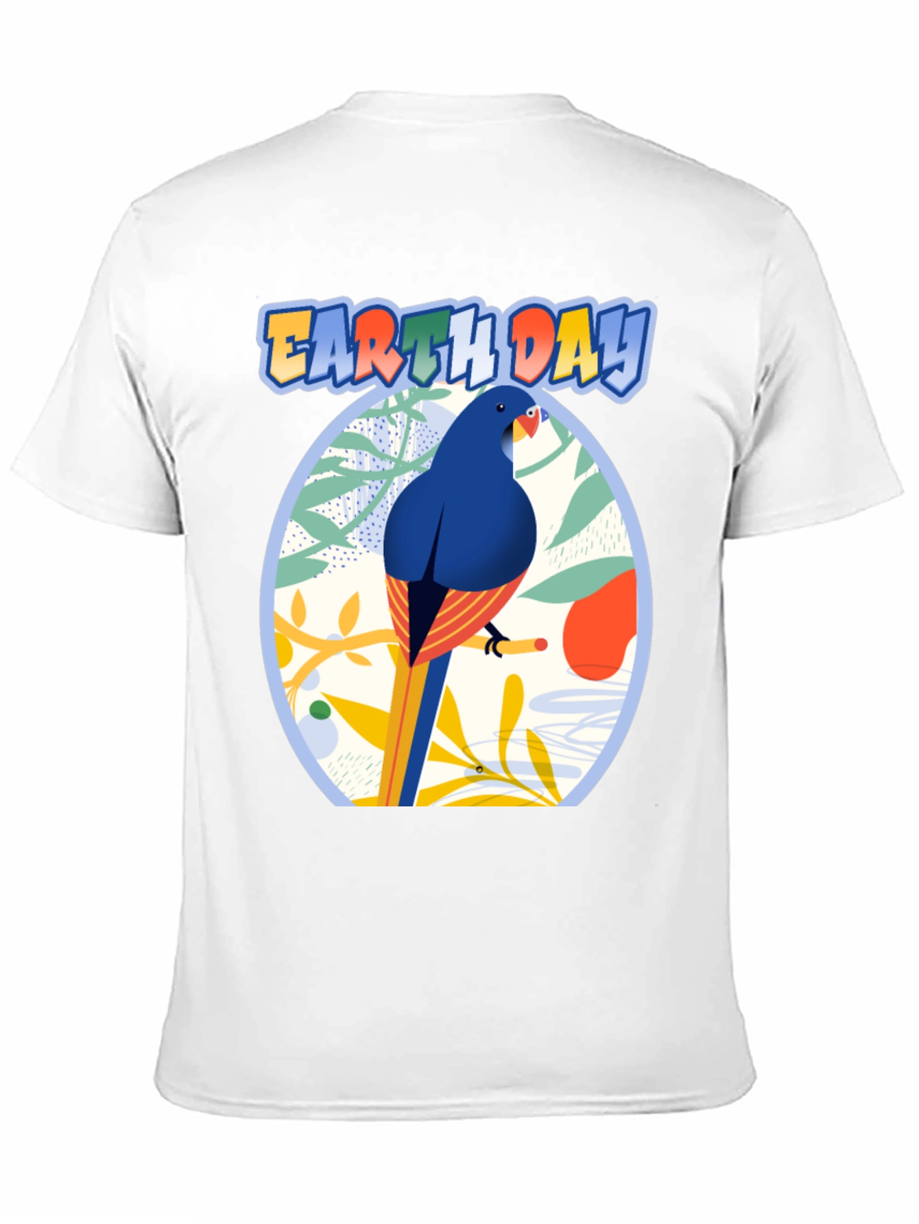 Earth Day T-shirt with Bird and Nature Design