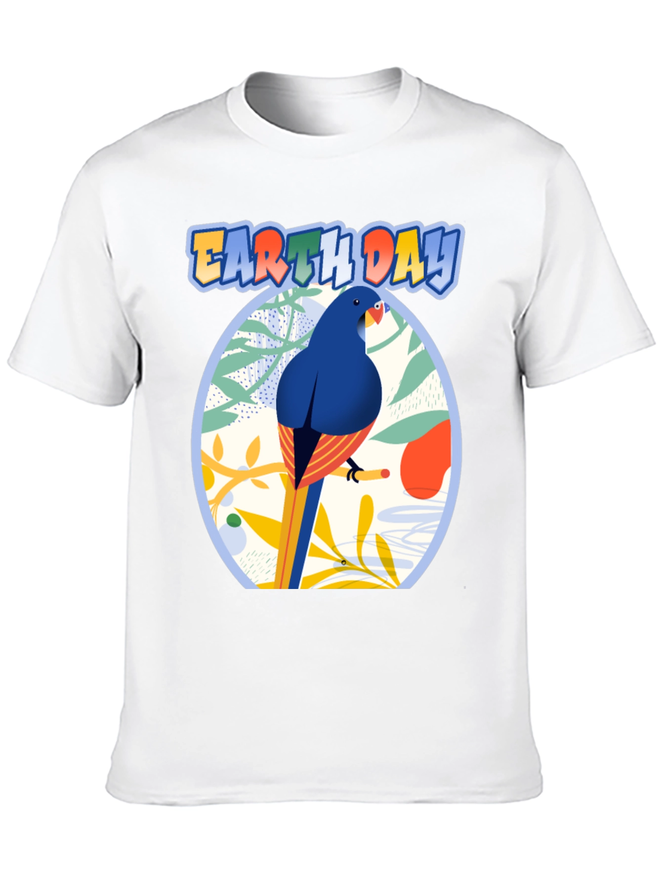 Earth Day T-shirt with Bird and Nature Design