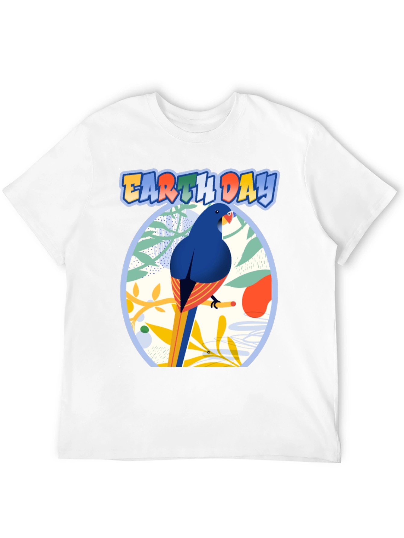 Earth Day T-shirt with Bird and Nature Design