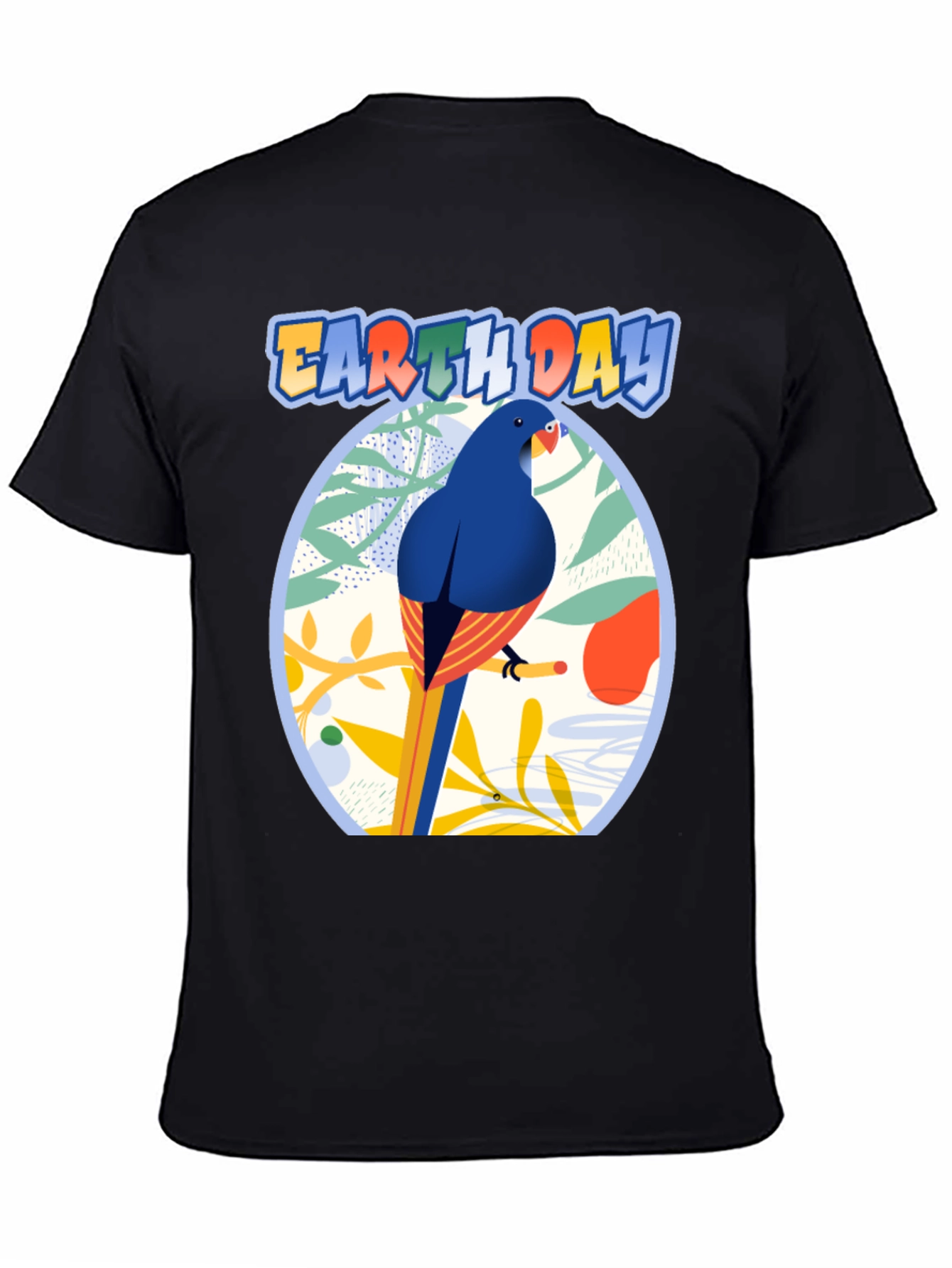 Earth Day T-shirt with Bird and Nature Design