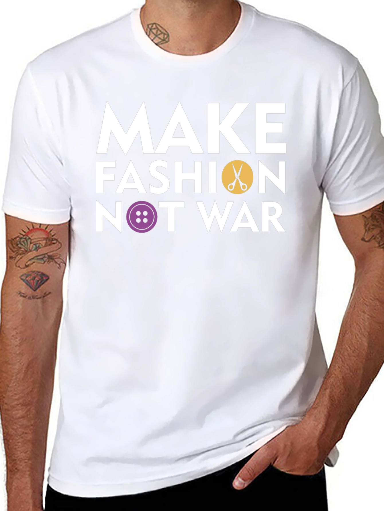 Make Fashion Not War Graphic T-Shirt