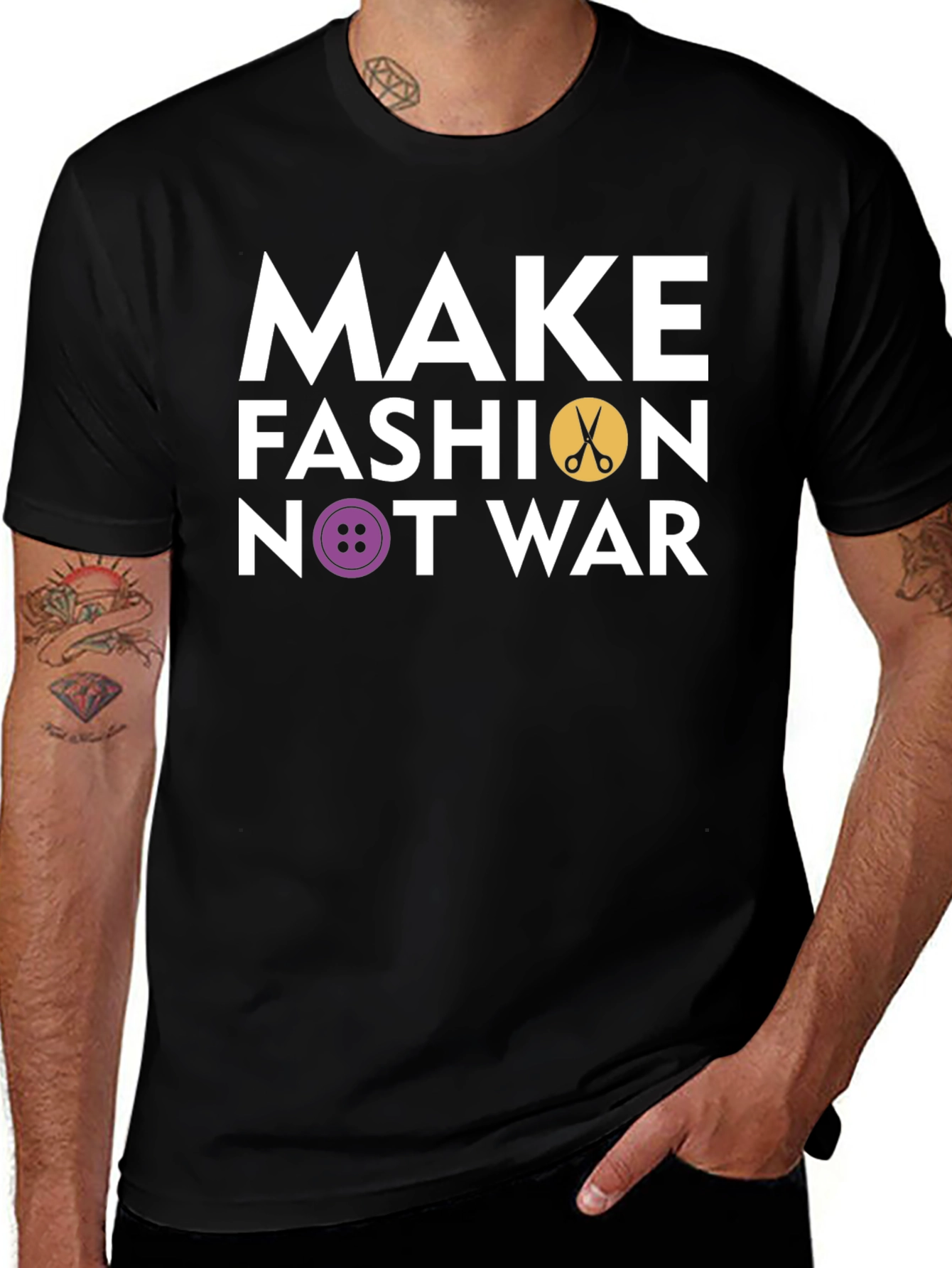 Make Fashion Not War Graphic T-Shirt