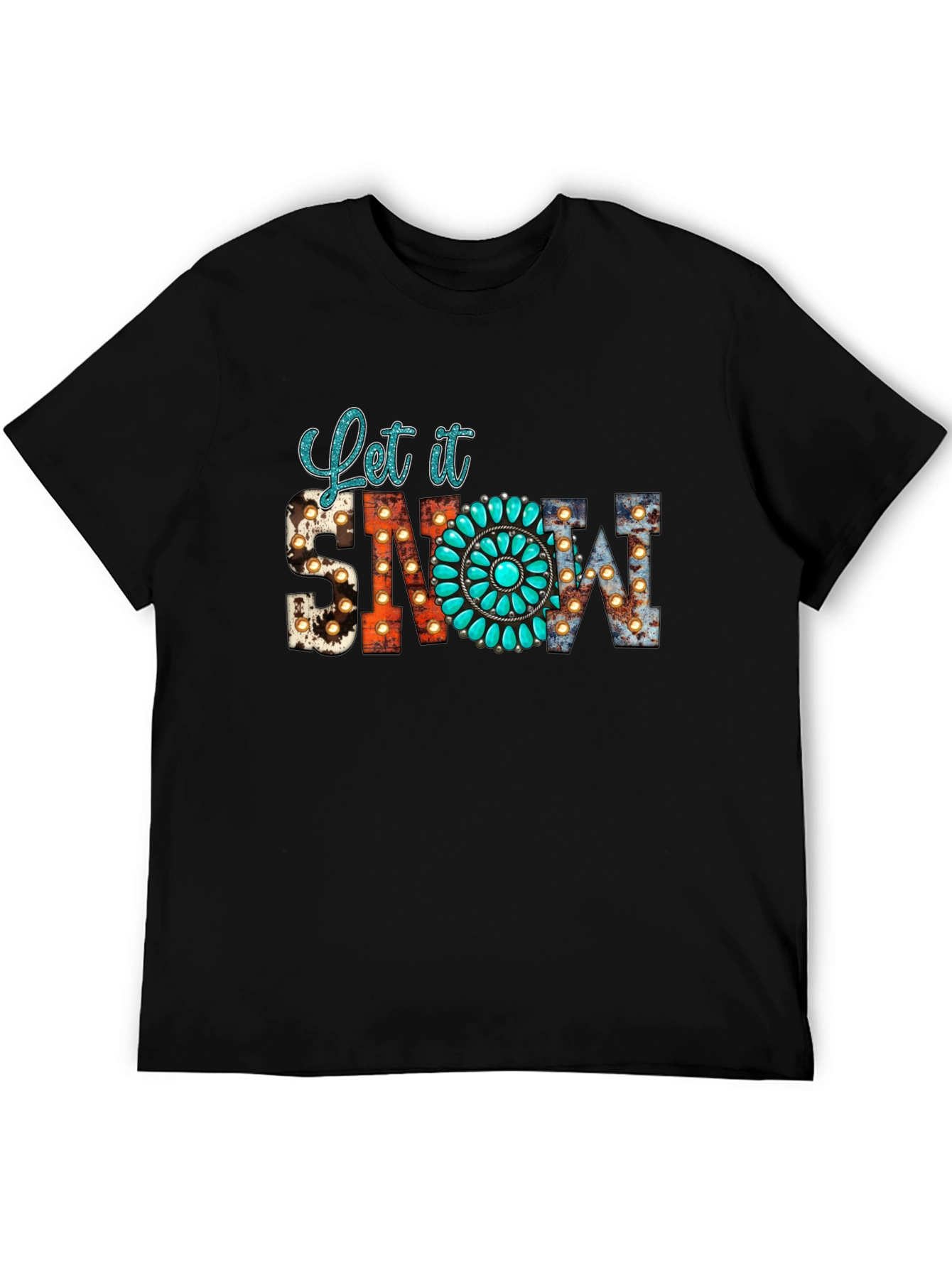 Let it Snow Turquoise Graphic Tee