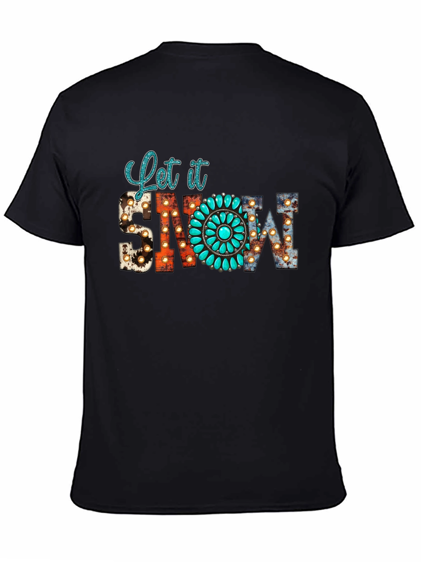 Let it Snow Turquoise Graphic Tee