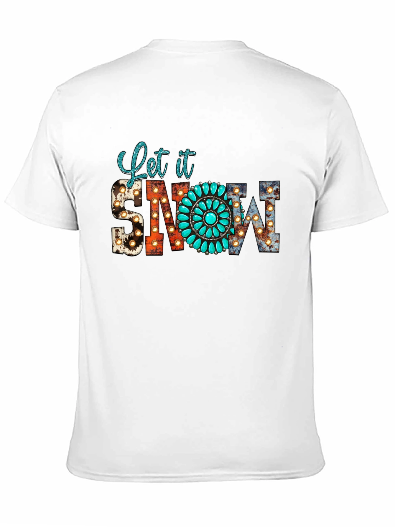 Let it Snow Turquoise Graphic Tee