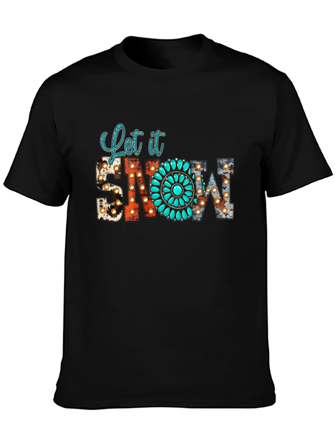 Let it Snow Turquoise Graphic Tee