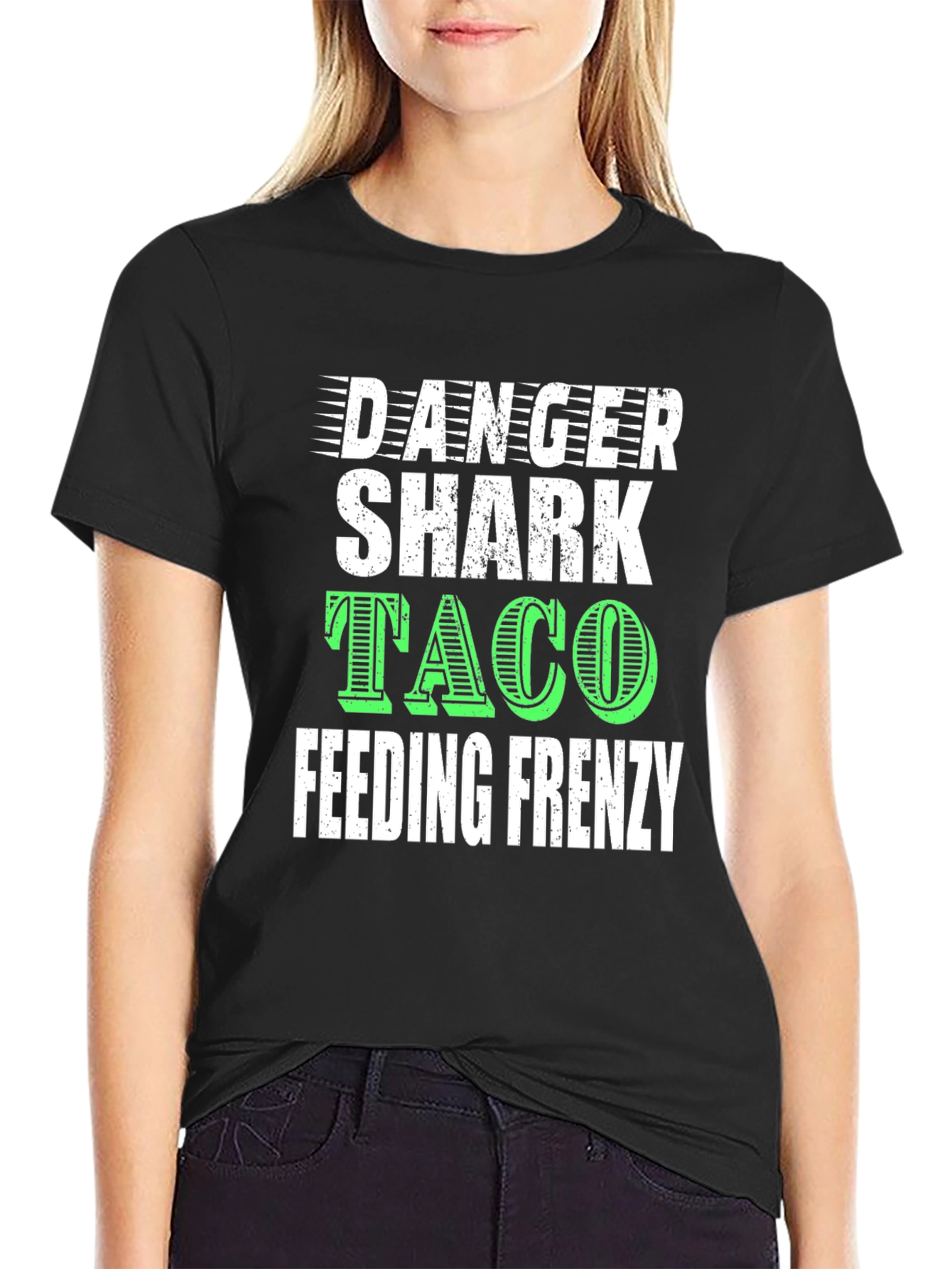 Danger Shark Taco Feeding Frenzy Graphic T-Shirt