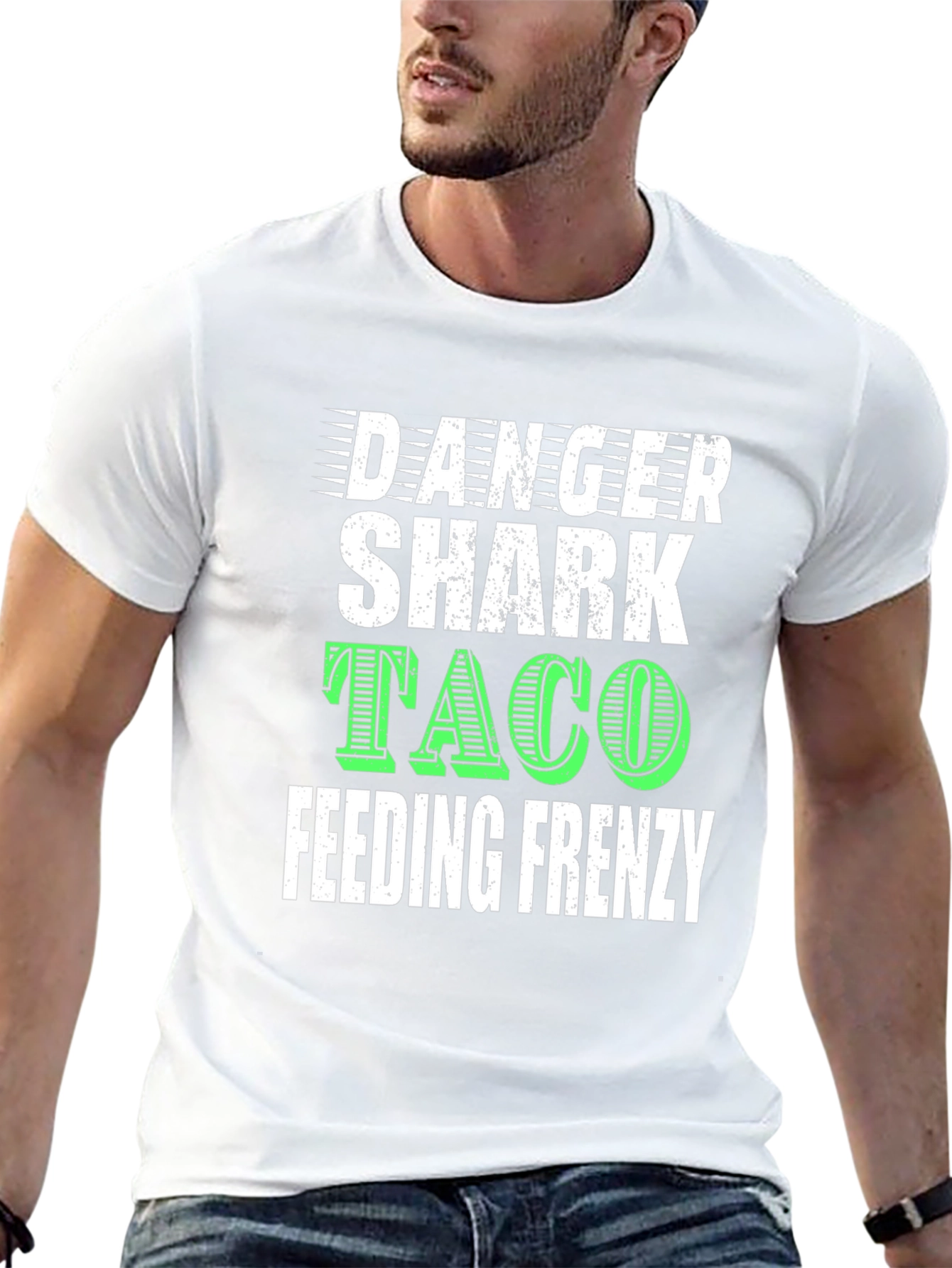 Danger Shark Taco Feeding Frenzy Graphic T-Shirt