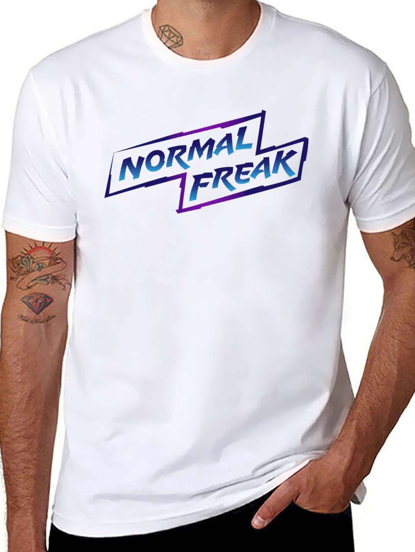 Normal Freak Graphic Tee - Black Cotton T-Shirt