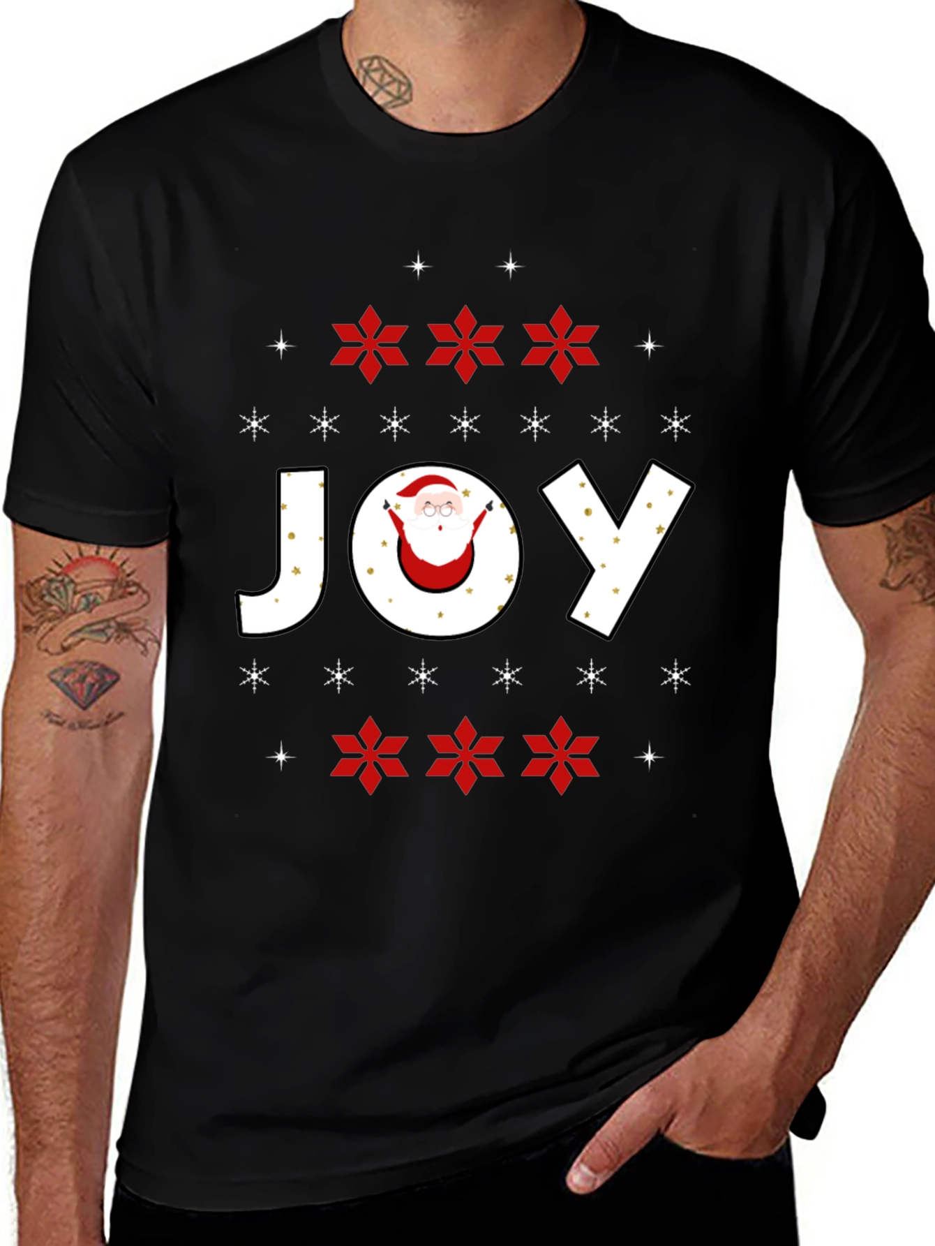 Holiday Joy Santa Graphic Tee