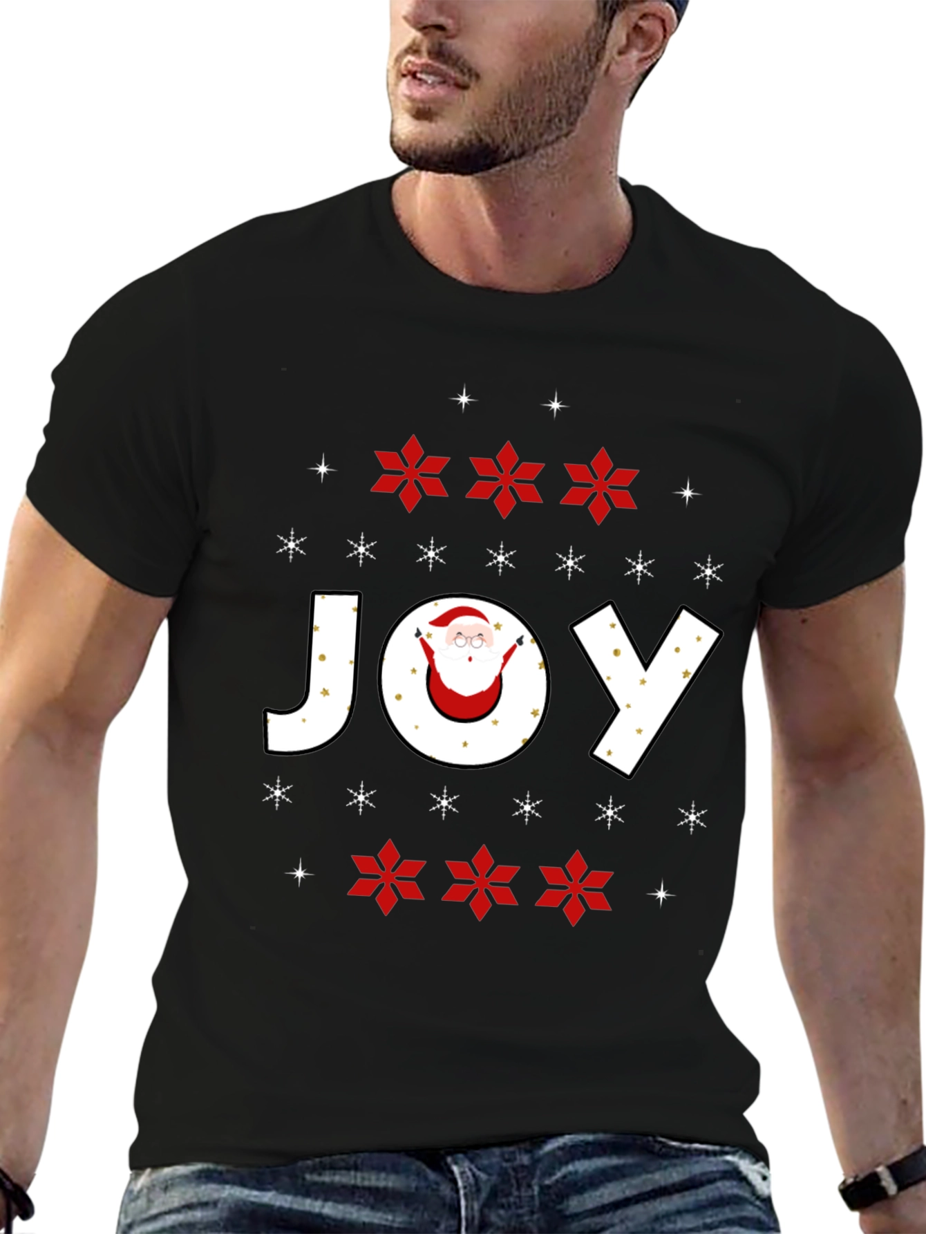 Holiday Joy Santa Graphic Tee