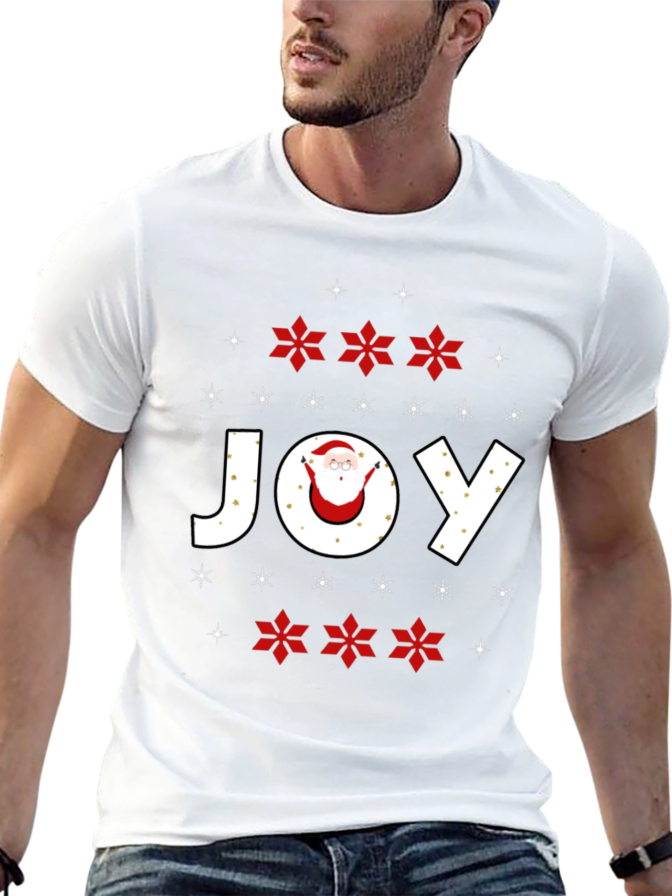 Holiday Joy Santa Graphic Tee