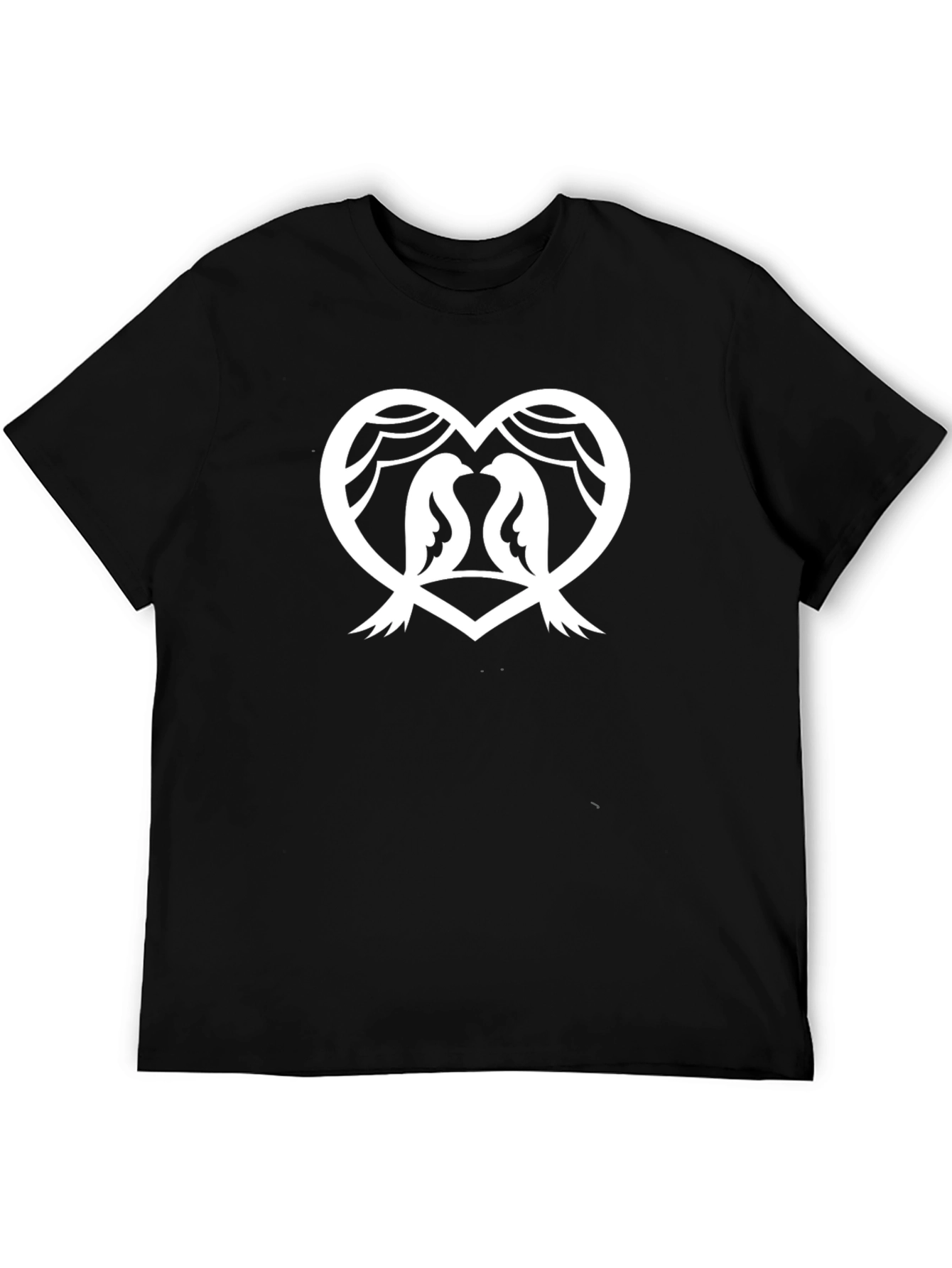 Love Birds Graphic Tee - Stylish Black T-Shirt