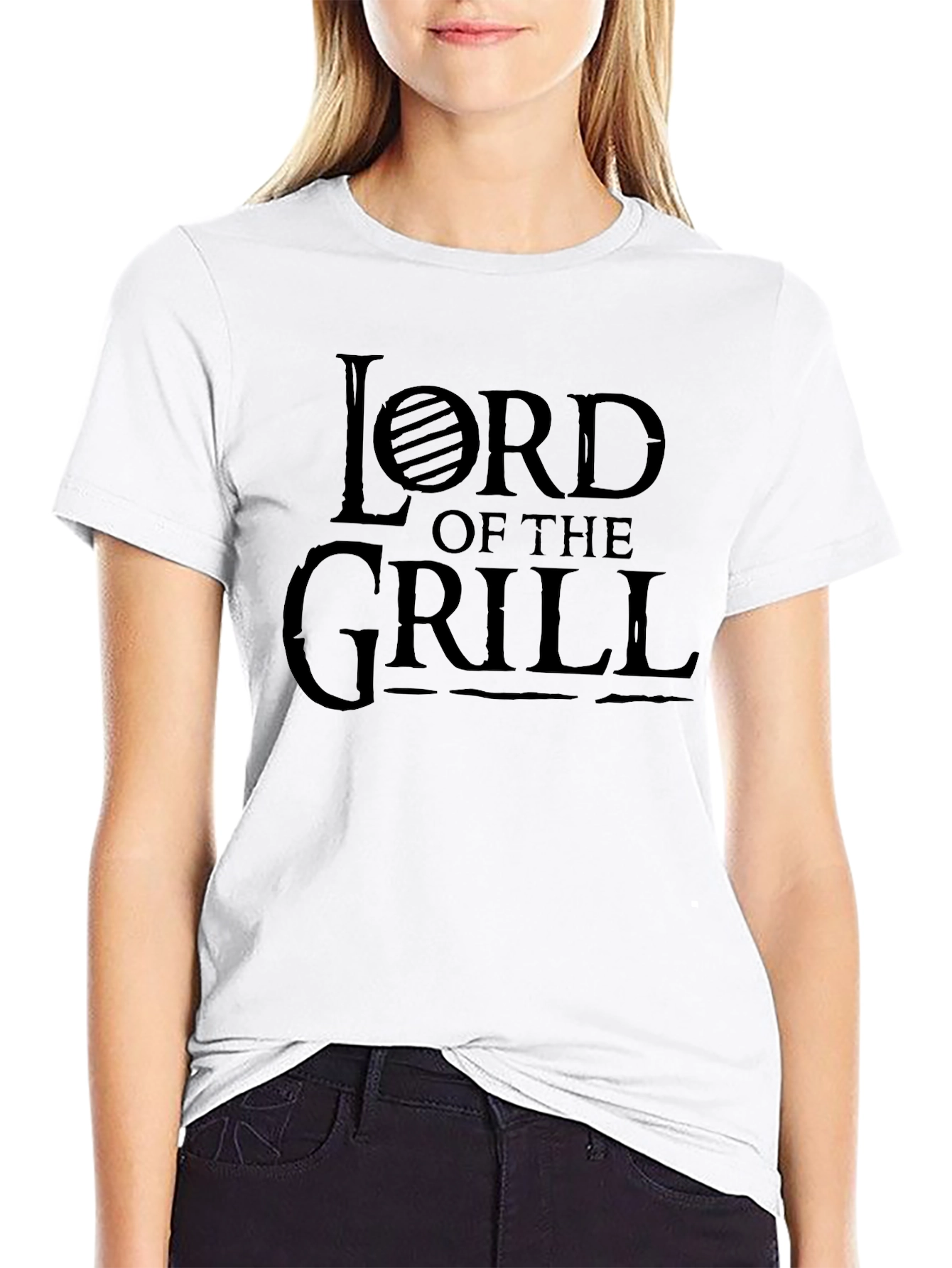 Lord of the Grill Black Graphic T-Shirt
