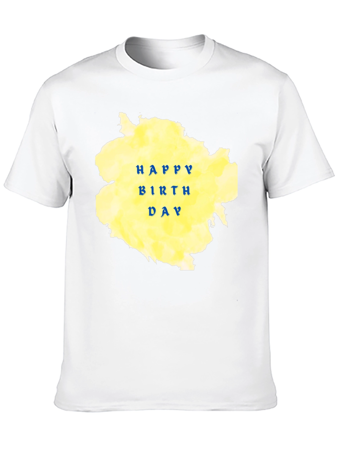 Happy Birthday Graphic Tee - Black Cotton Blend