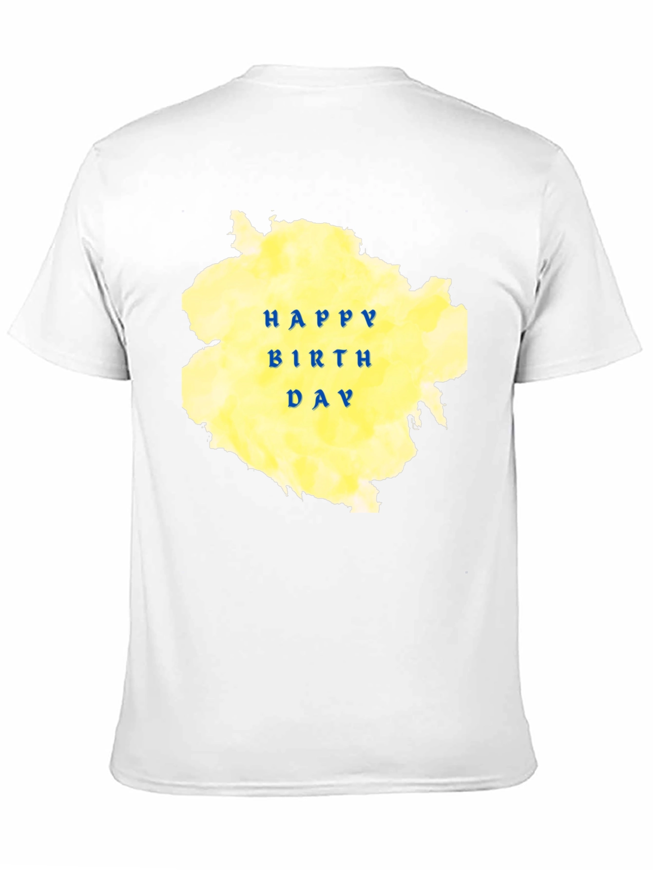 Happy Birthday Graphic Tee - Black Cotton Blend