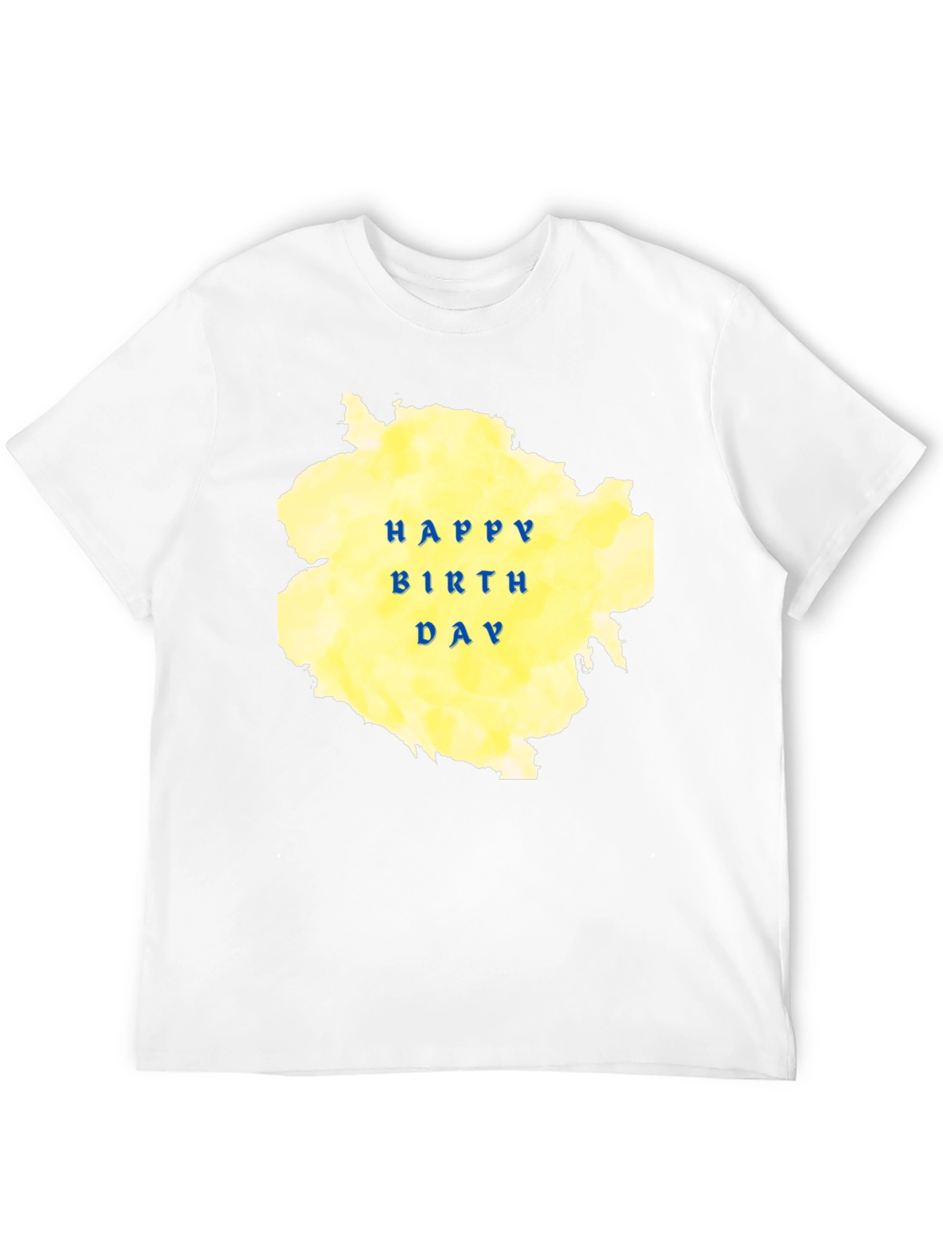 Happy Birthday Graphic Tee - Black Cotton Blend