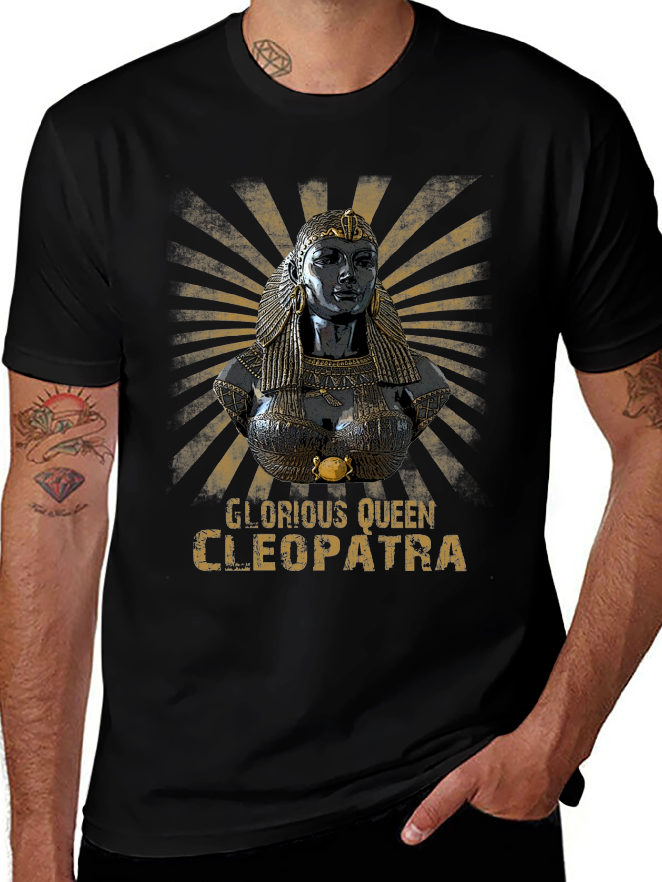 Glorious Queen Cleopatra Black T-Shirt