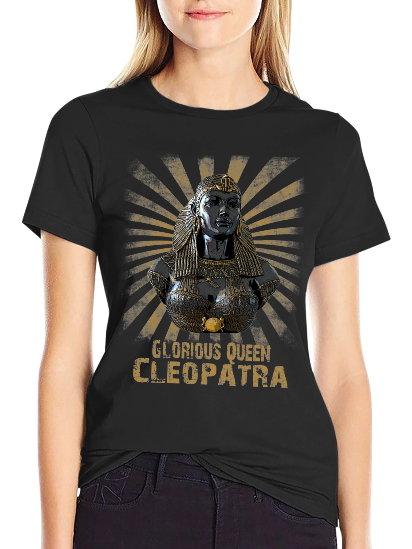 Glorious Queen Cleopatra Black T-Shirt