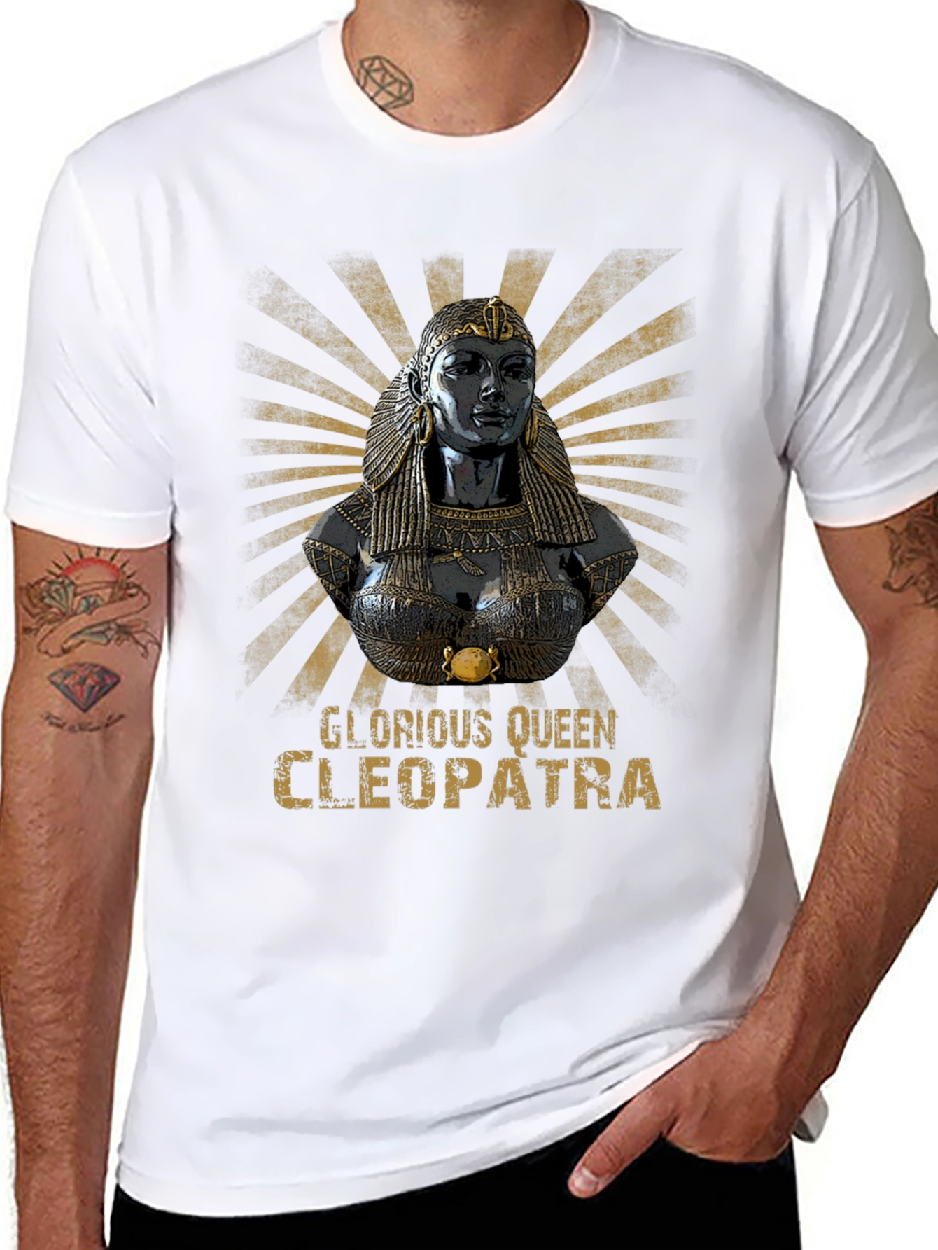 Glorious Queen Cleopatra Black T-Shirt