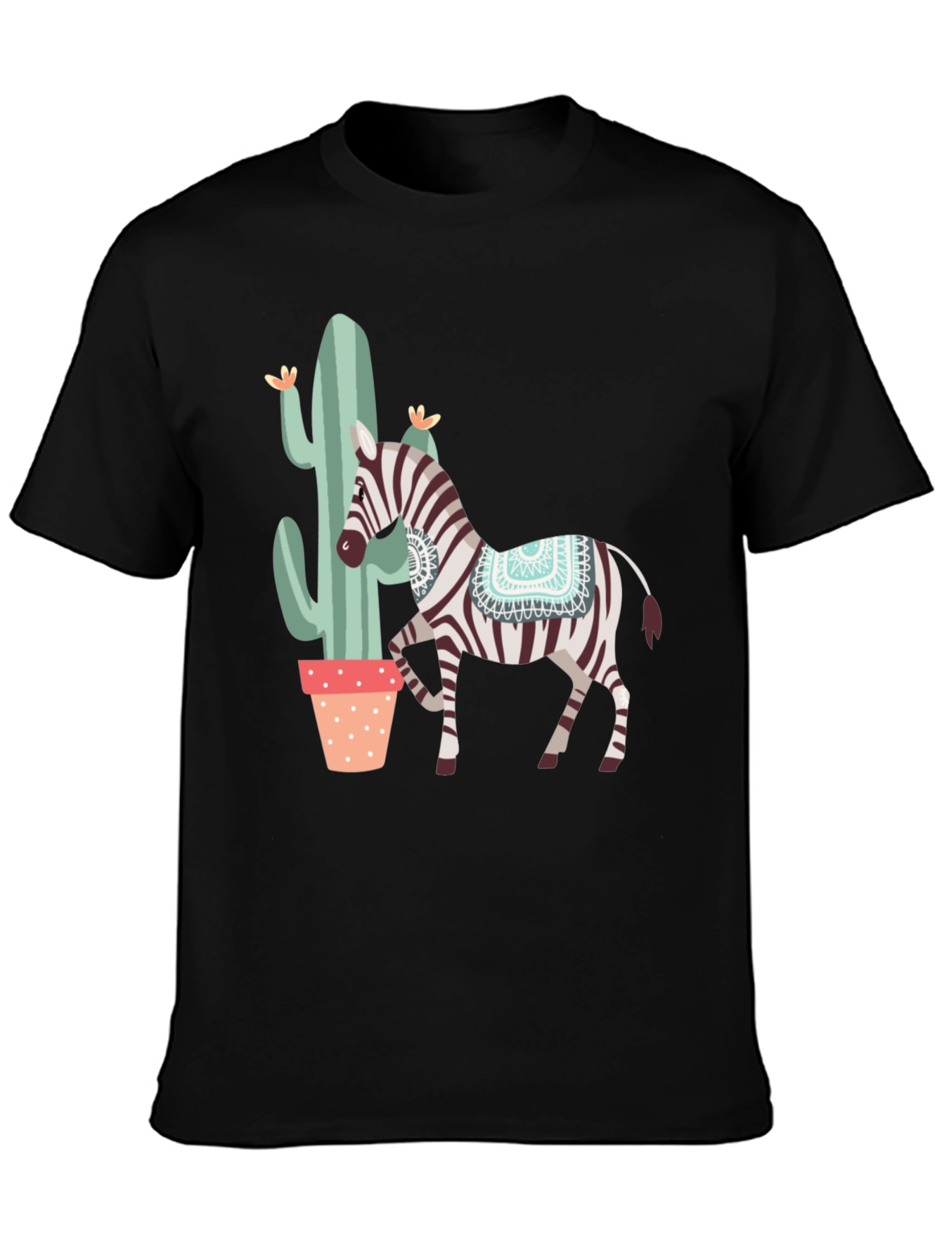 Zebra & Cactus Graphic T-Shirt
